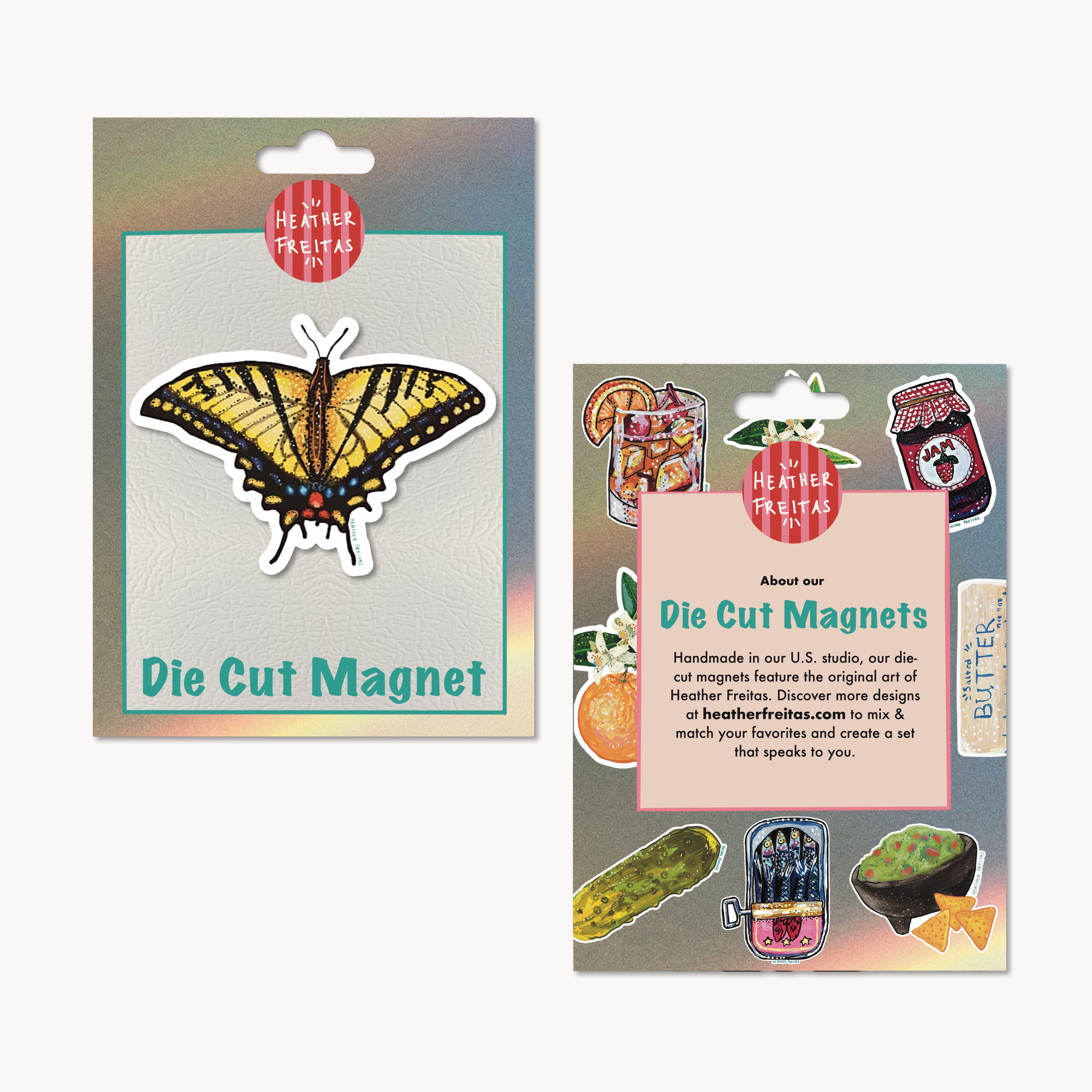 Yellow Swallowtail Butterfly Magnet ( Die-Cut )