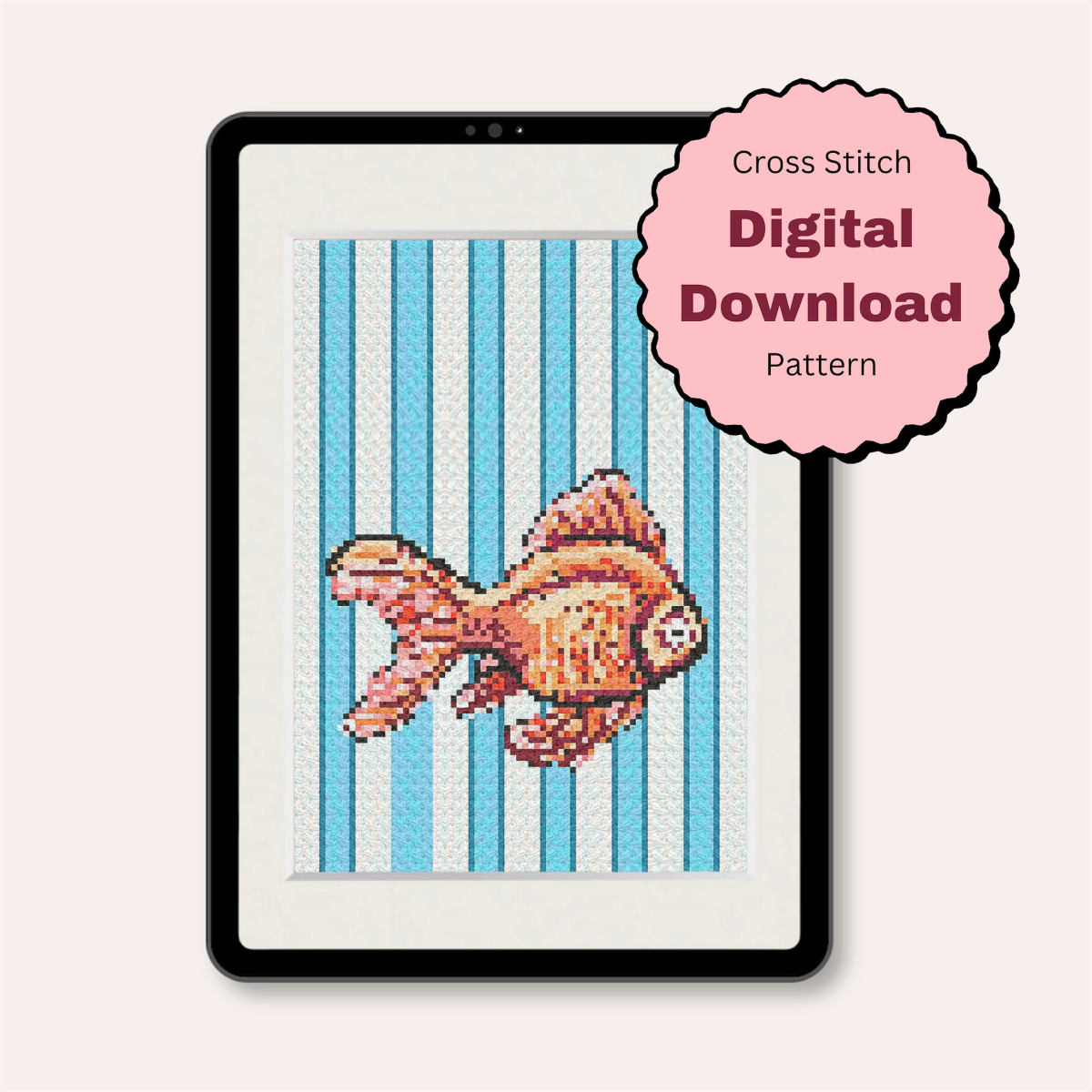 Goldfish Counted Cross Stitch Pattern ( Digital Download )