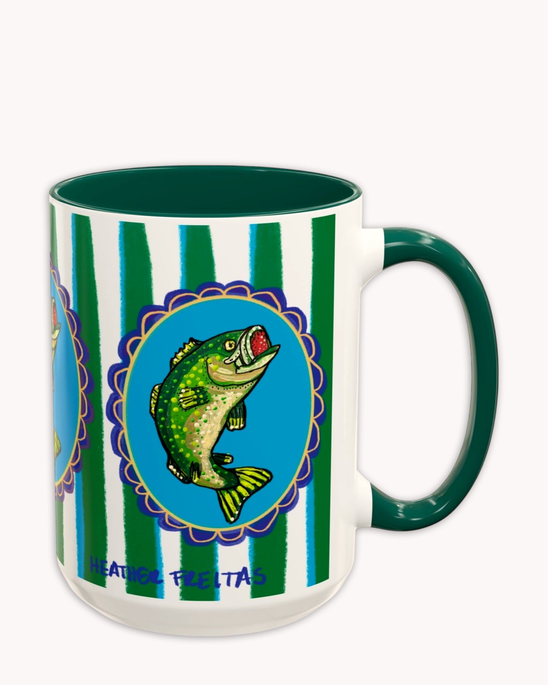 Bass Fish Coffee Mug 15oz