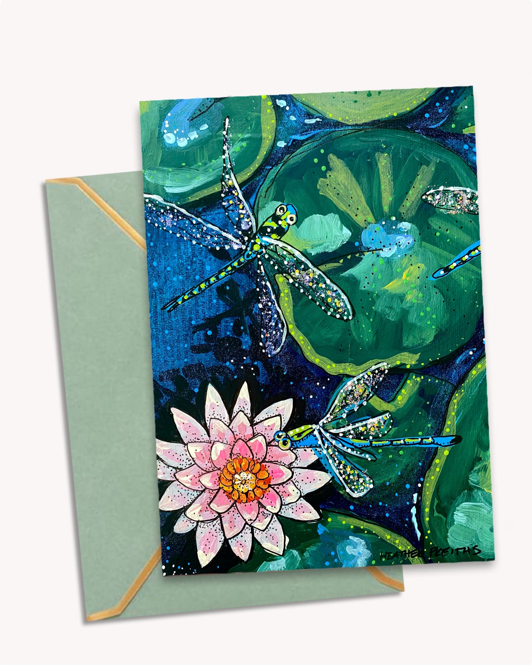 Dragonfly Lily - Greeting Card / Fine Art Print