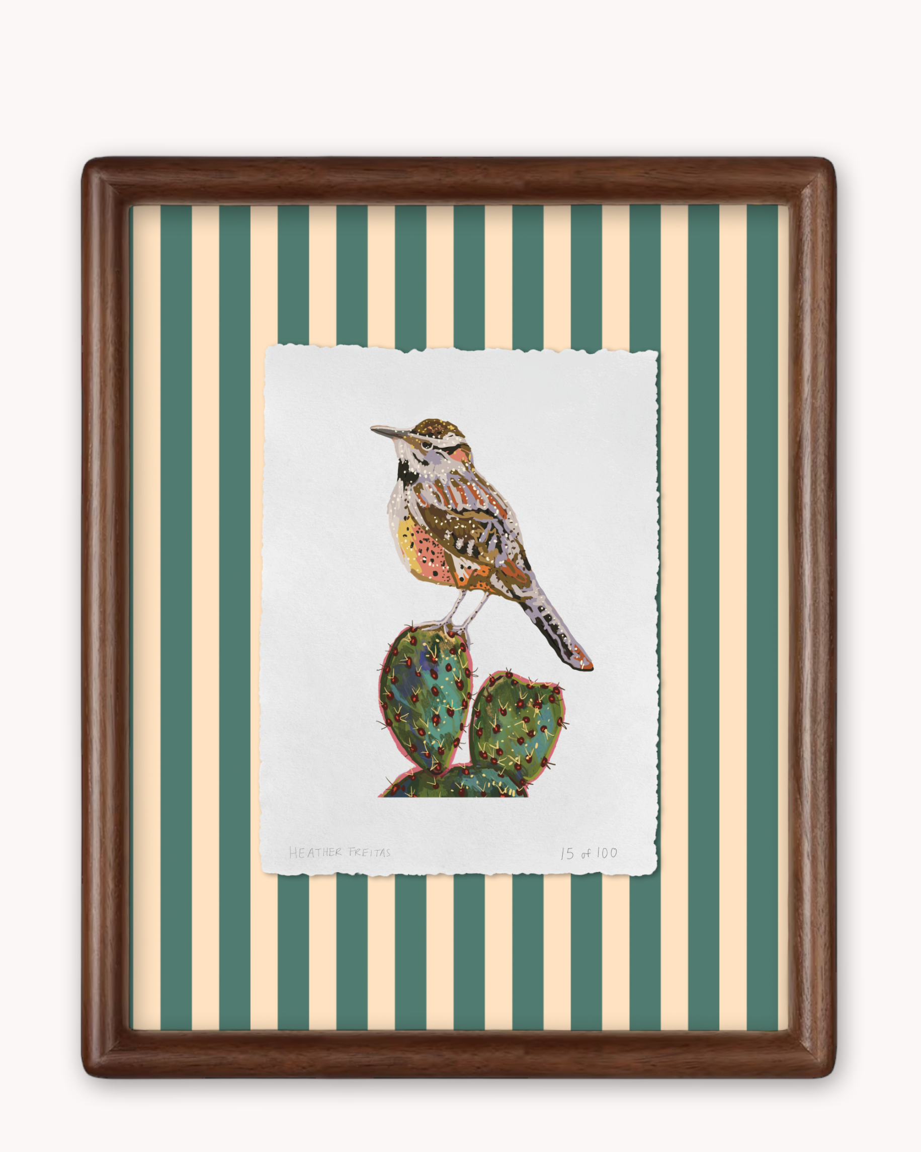 Cactus Wren Limited Edition Framed Print