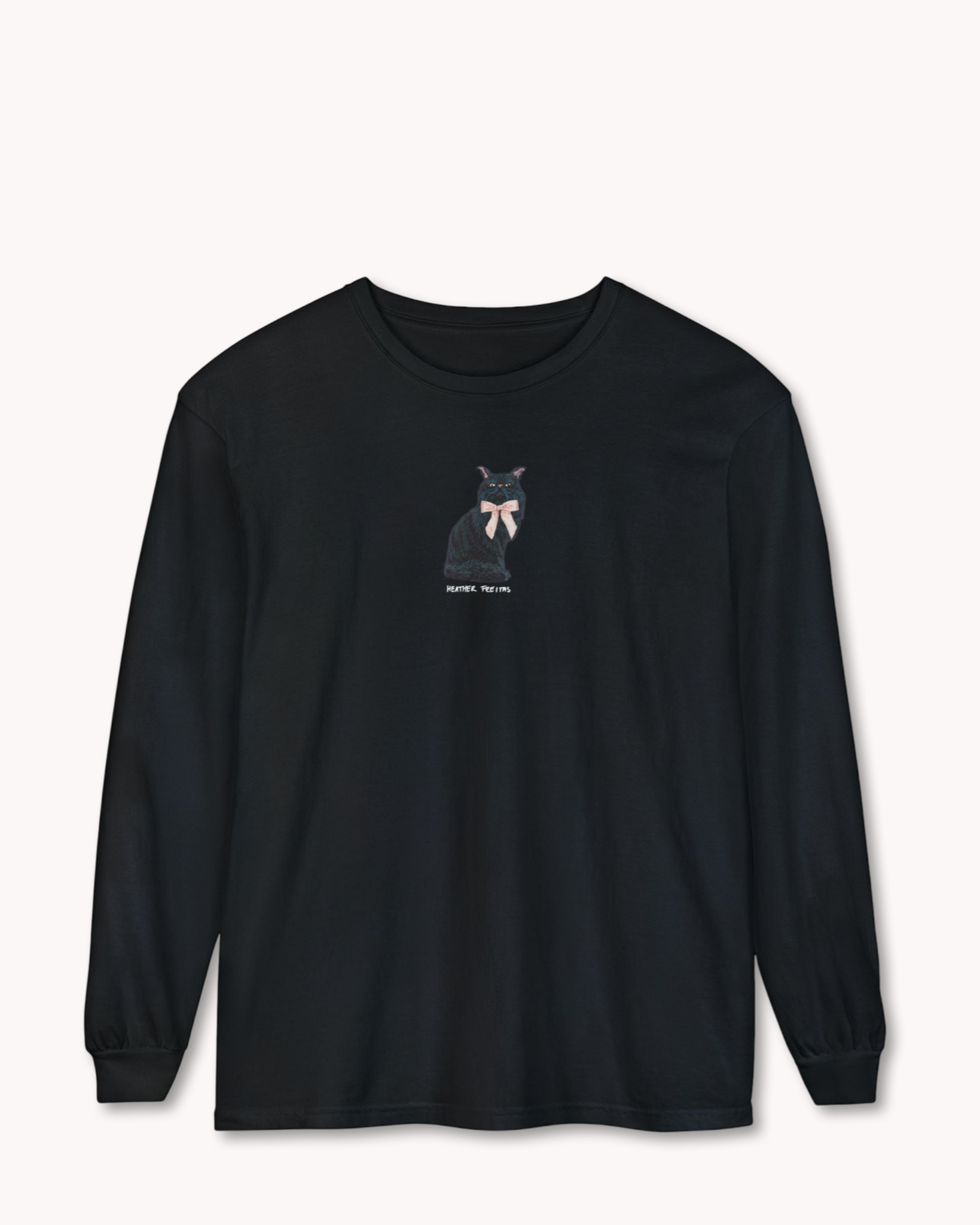 Black Persian Cat Long Sleeve T-Shirt