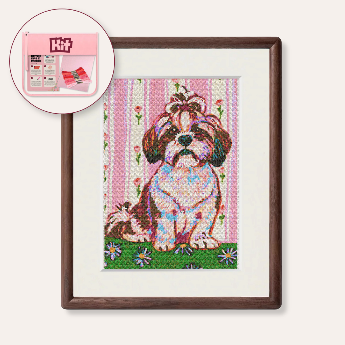 Shih Tzu Counted Cross Stitch Kit