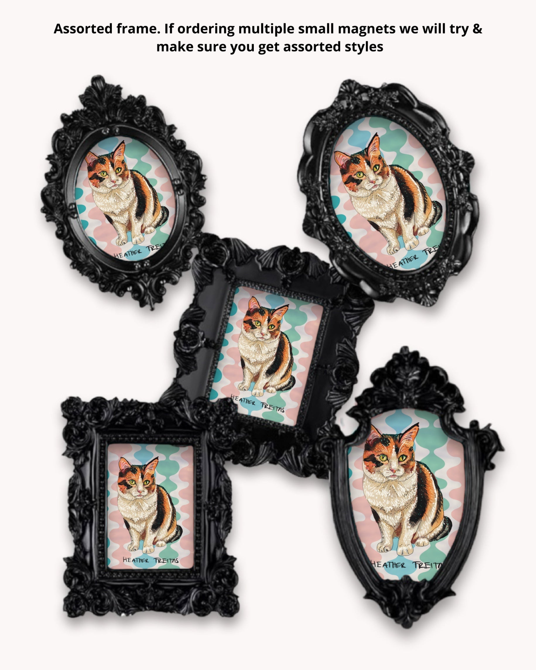 Calico Framed Magnet ( Small )