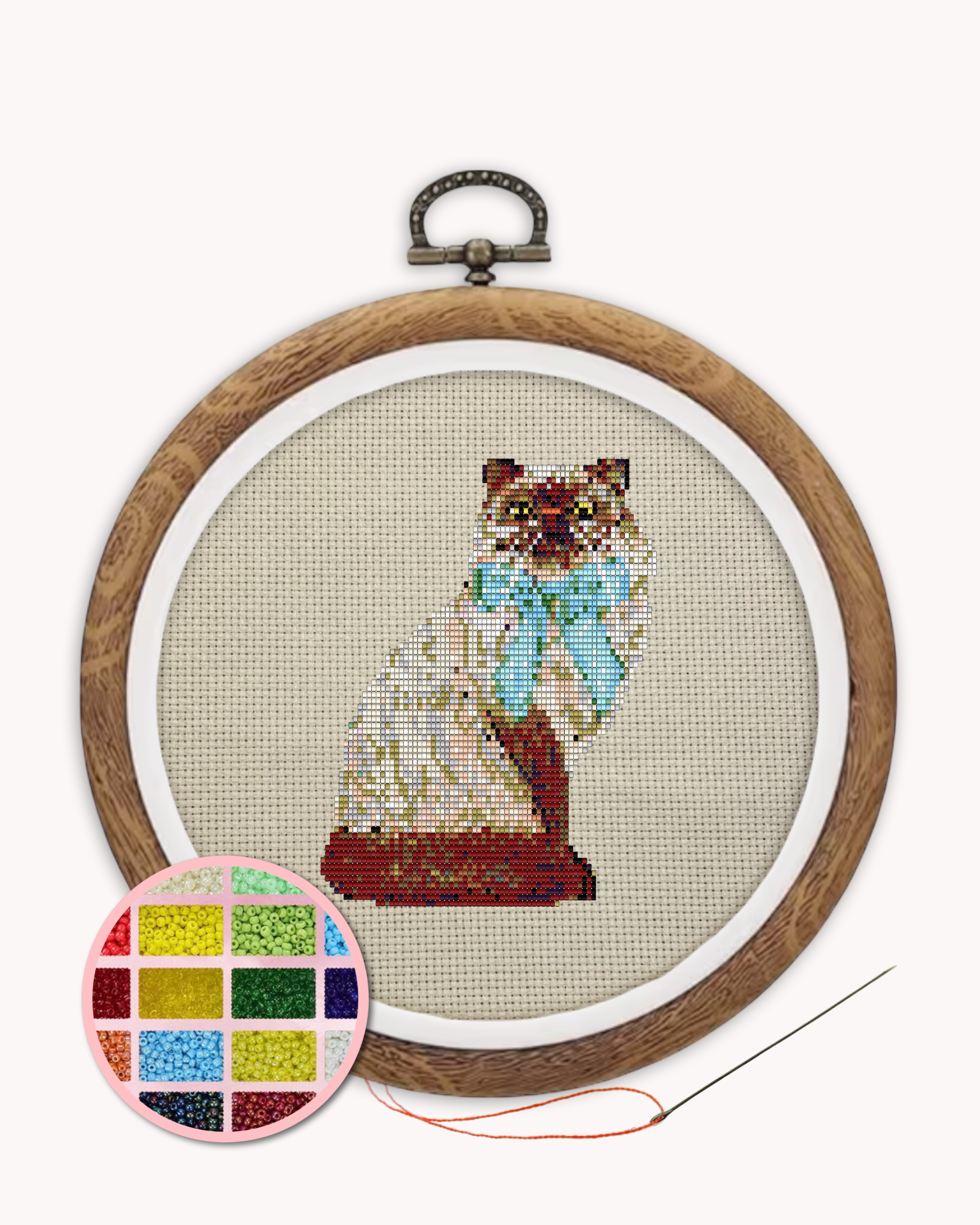 Seal Point Persian Cat Beaded Art Kit ( L 5 inch )
