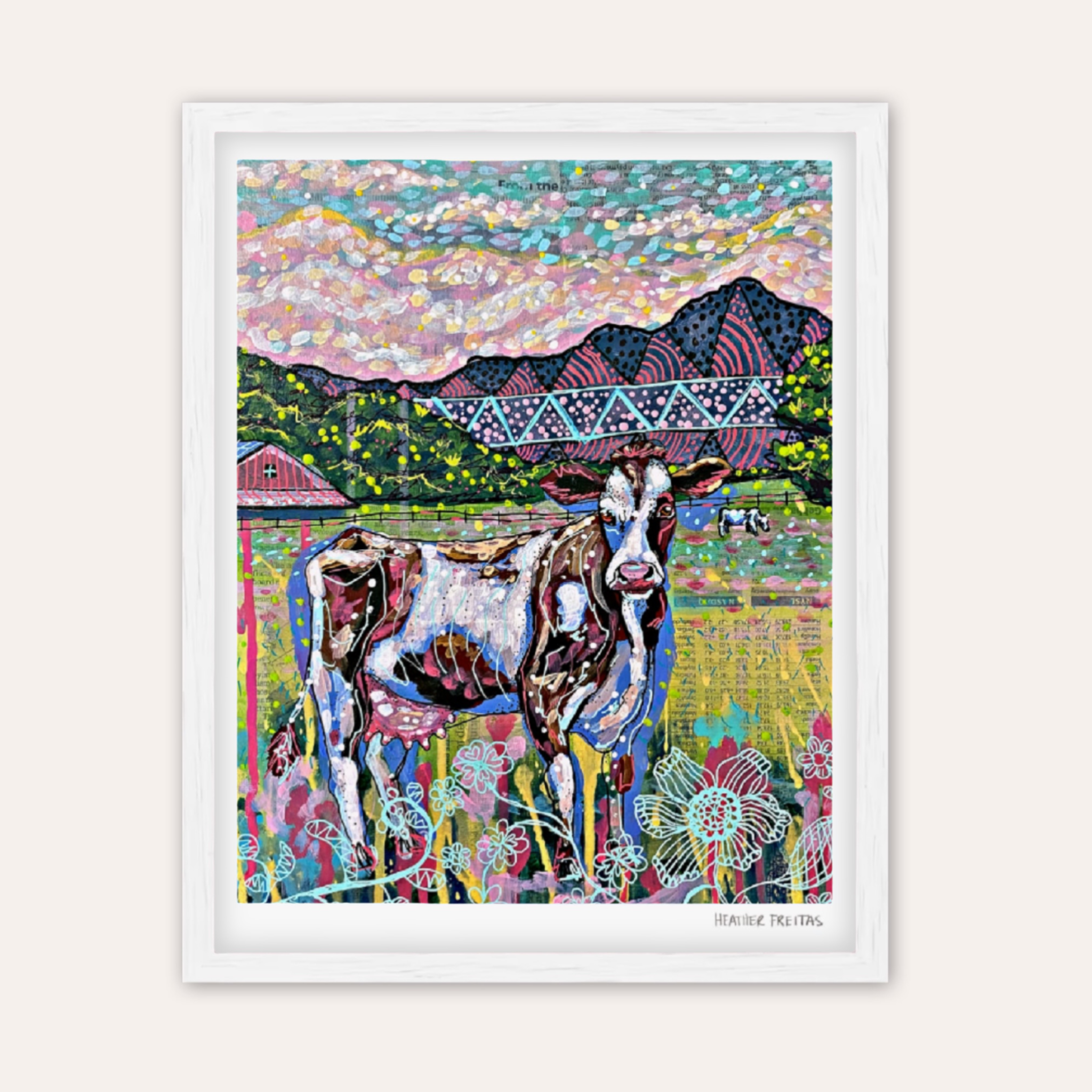 Cows On The Farm Fine Art Print