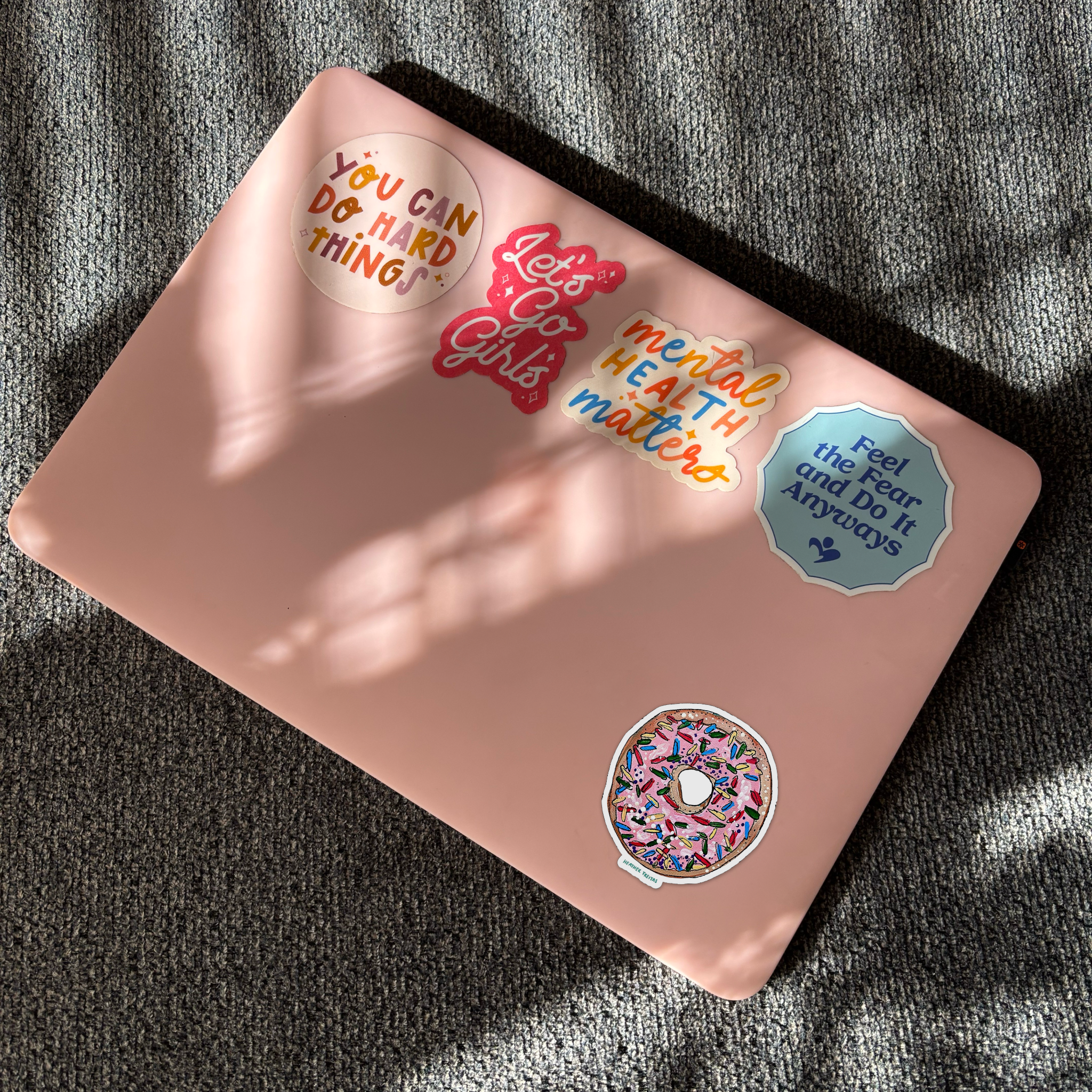 Pink Sprinkles Donut Sticker