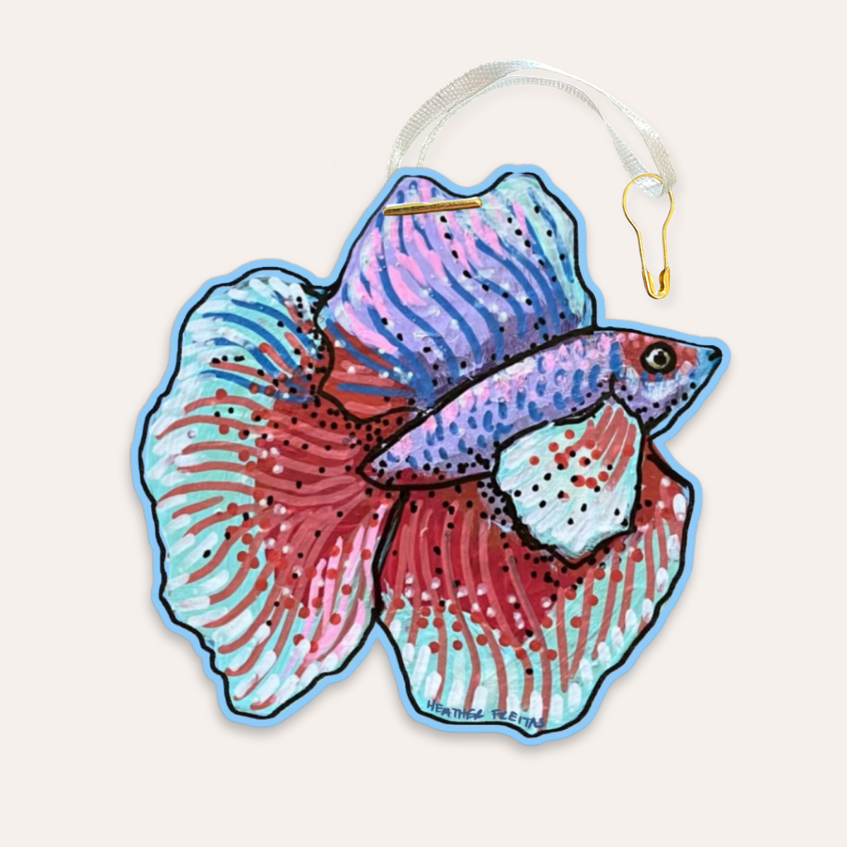 Purple Betta Gift Tag
