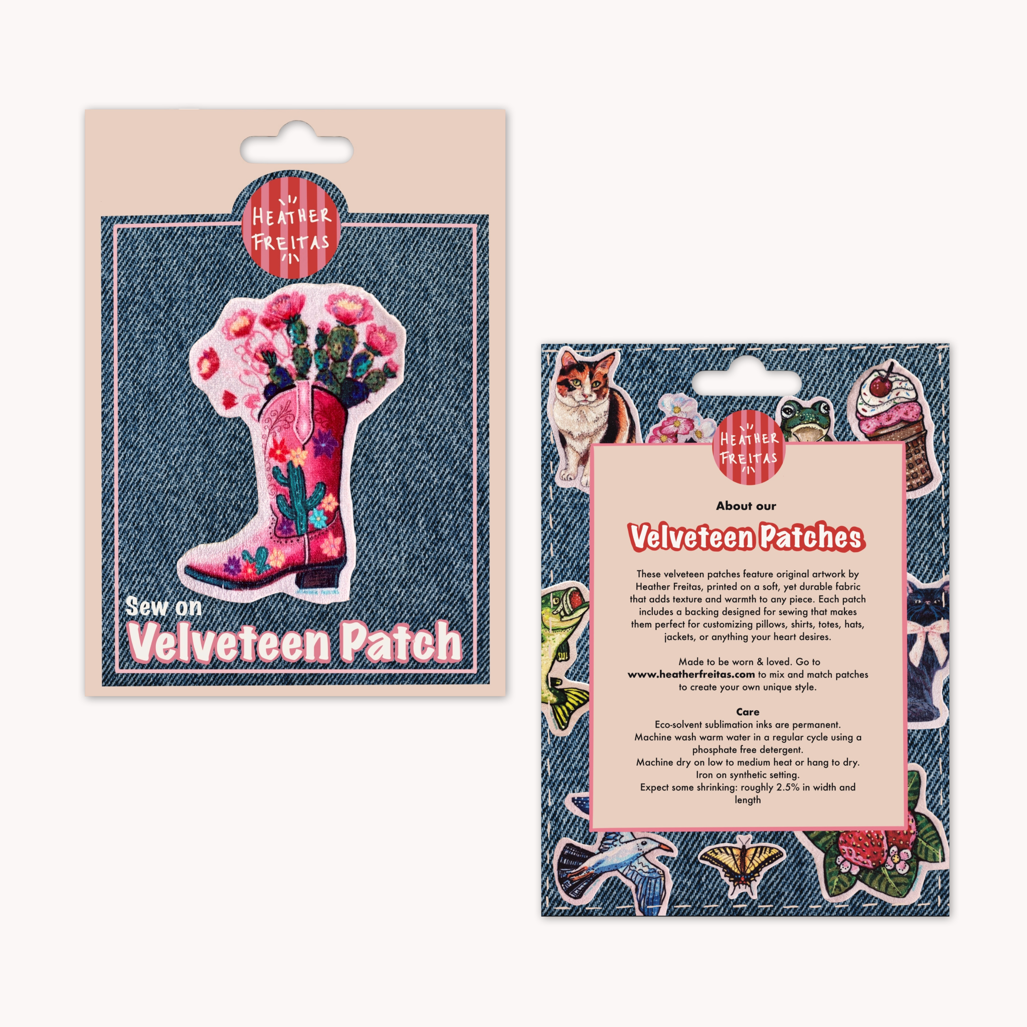 Cactus Boot - Sew On Velveteen Patch