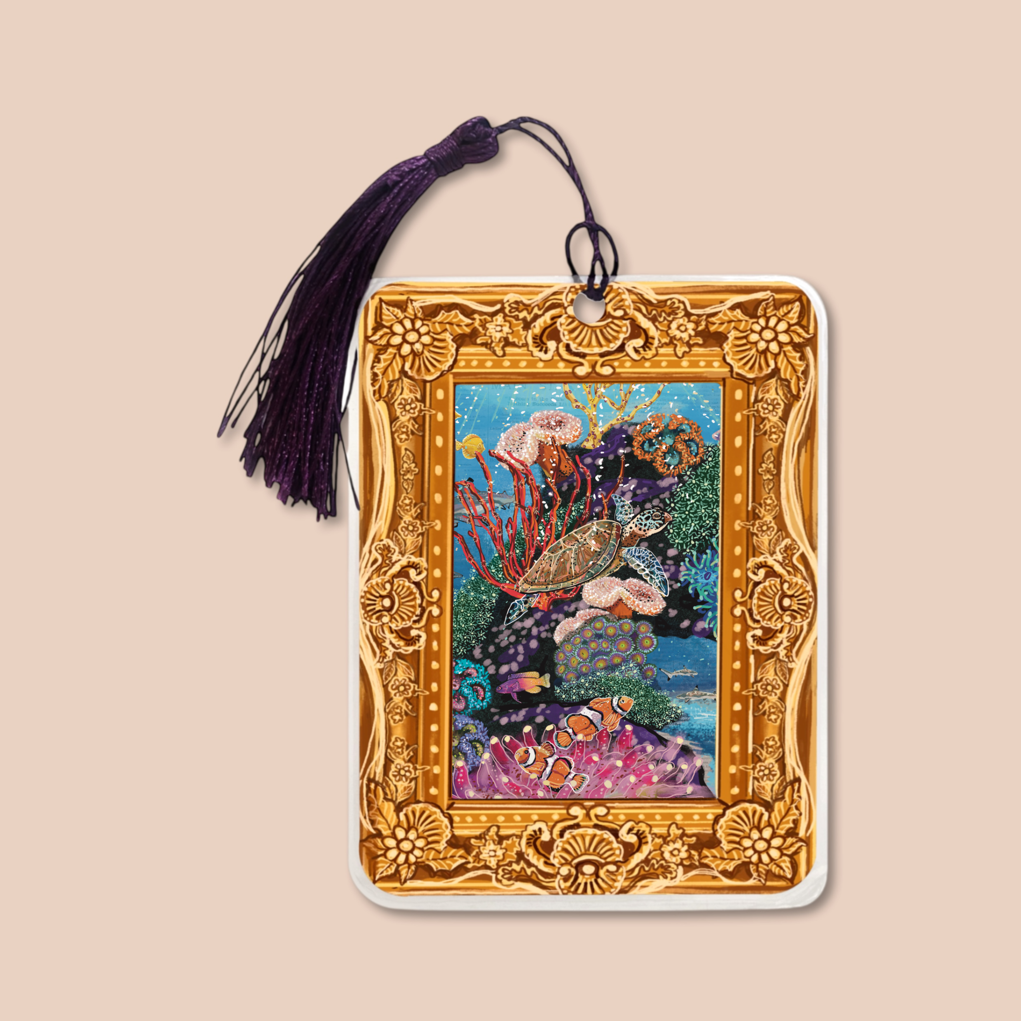 Turtle Tides Fine Art Painting Bookmark