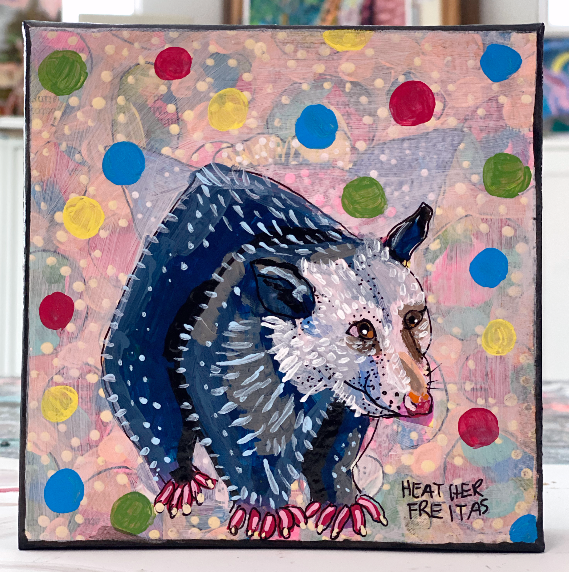 Polka Dot Opossum ( original painting )
