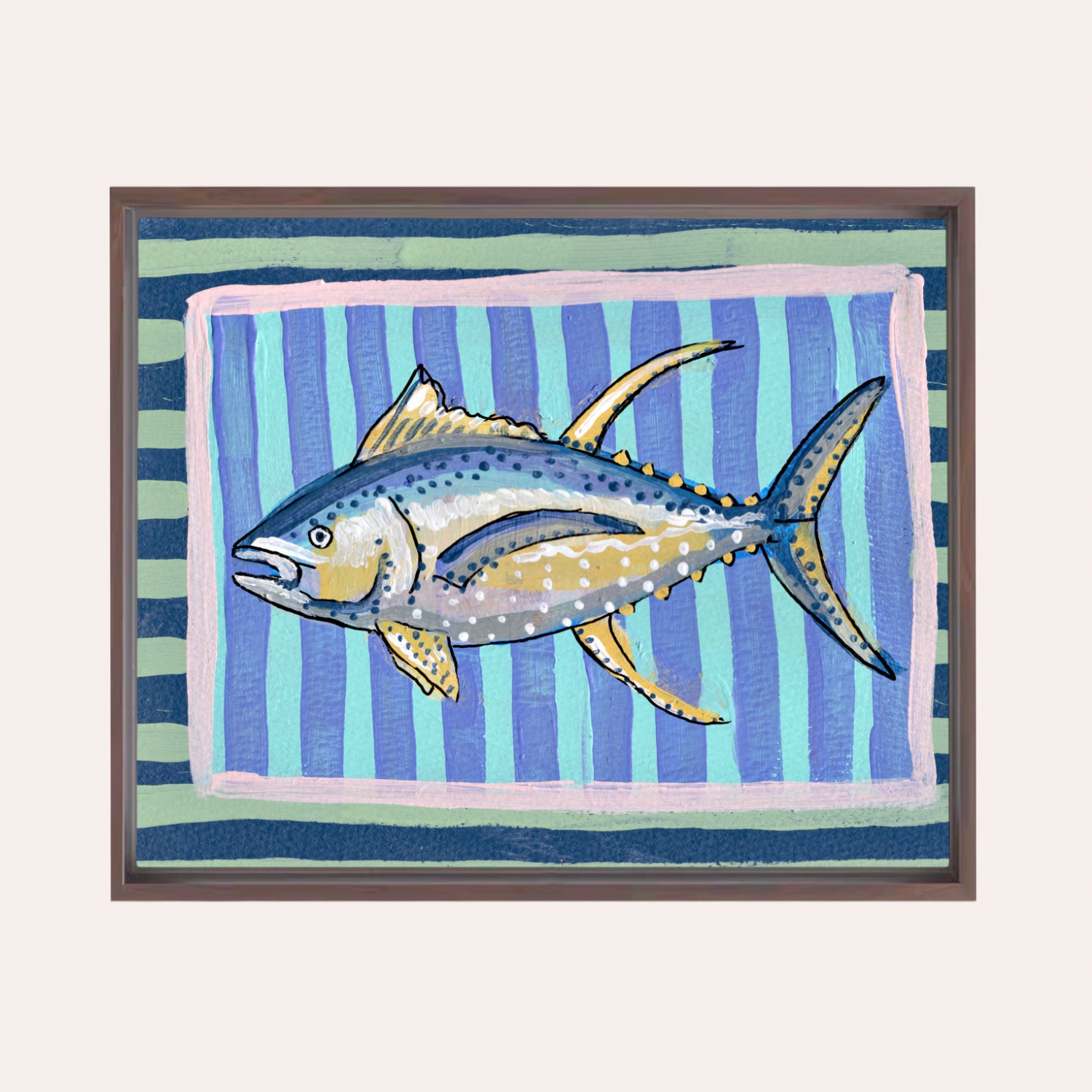 Blue Fin Tuna Framed Fine Art Canvas Print