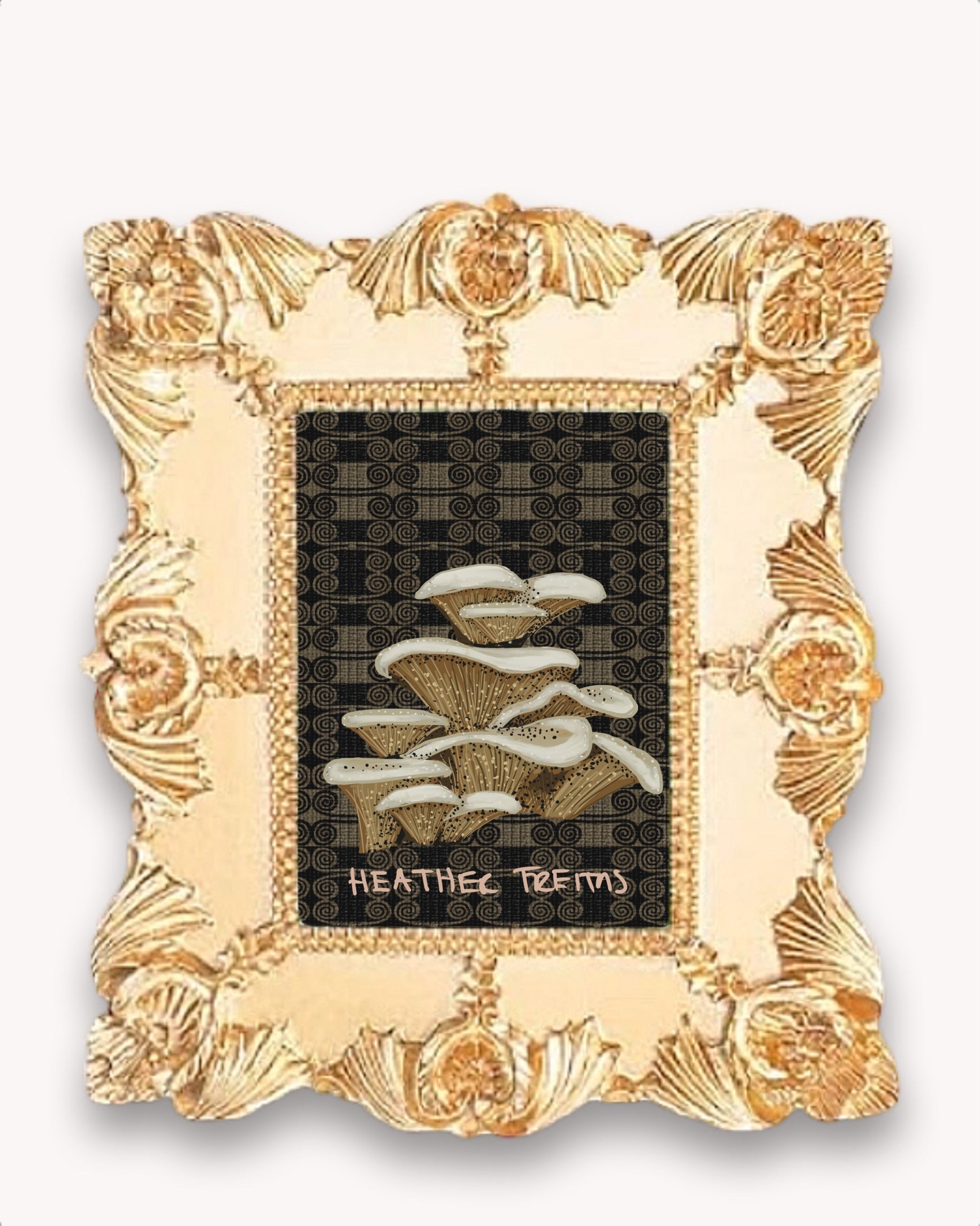 Oyster Mushroom Framed Magnet ( Small )