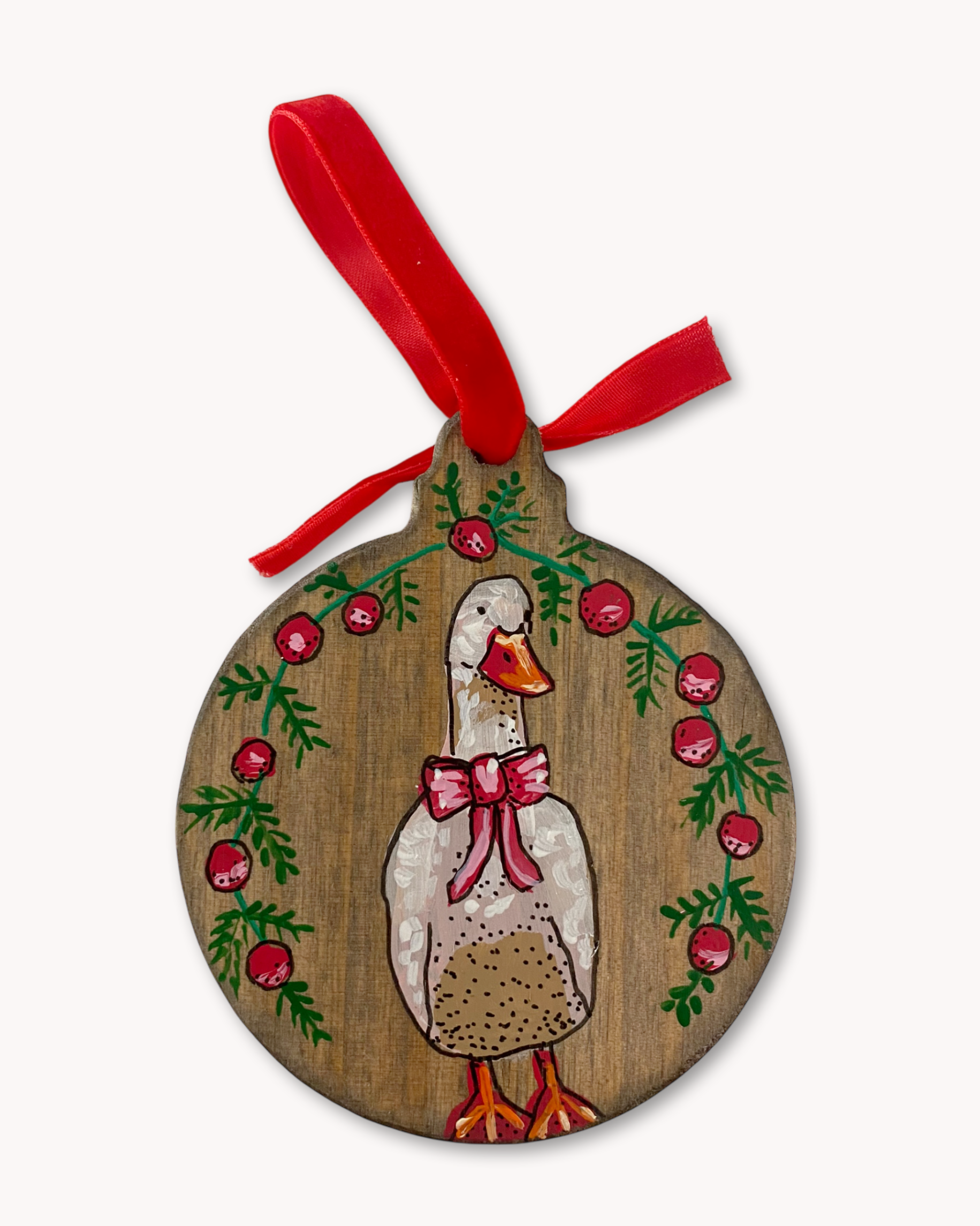 Duck The Halls Hand Painted Ornament