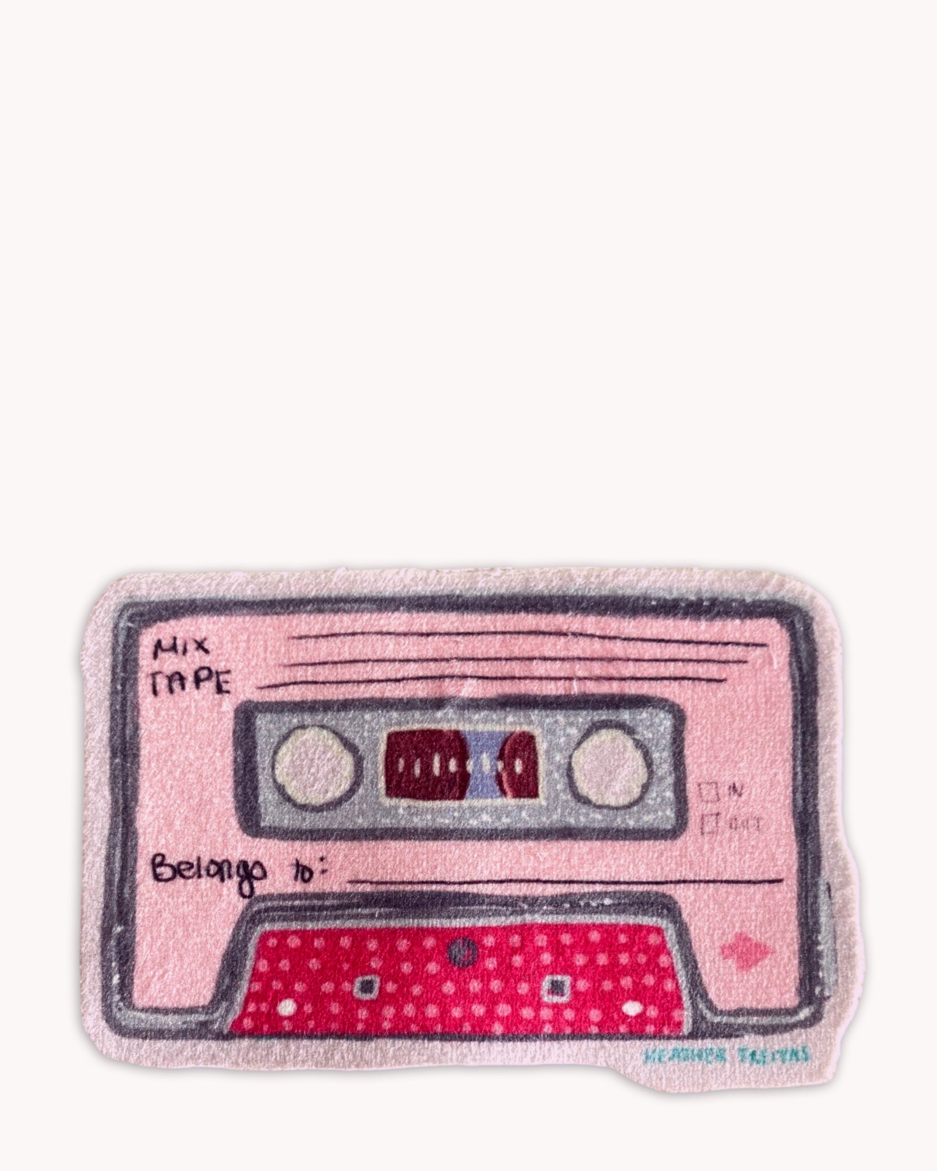 Pink Mixtape - Sew On Velveteen Patch