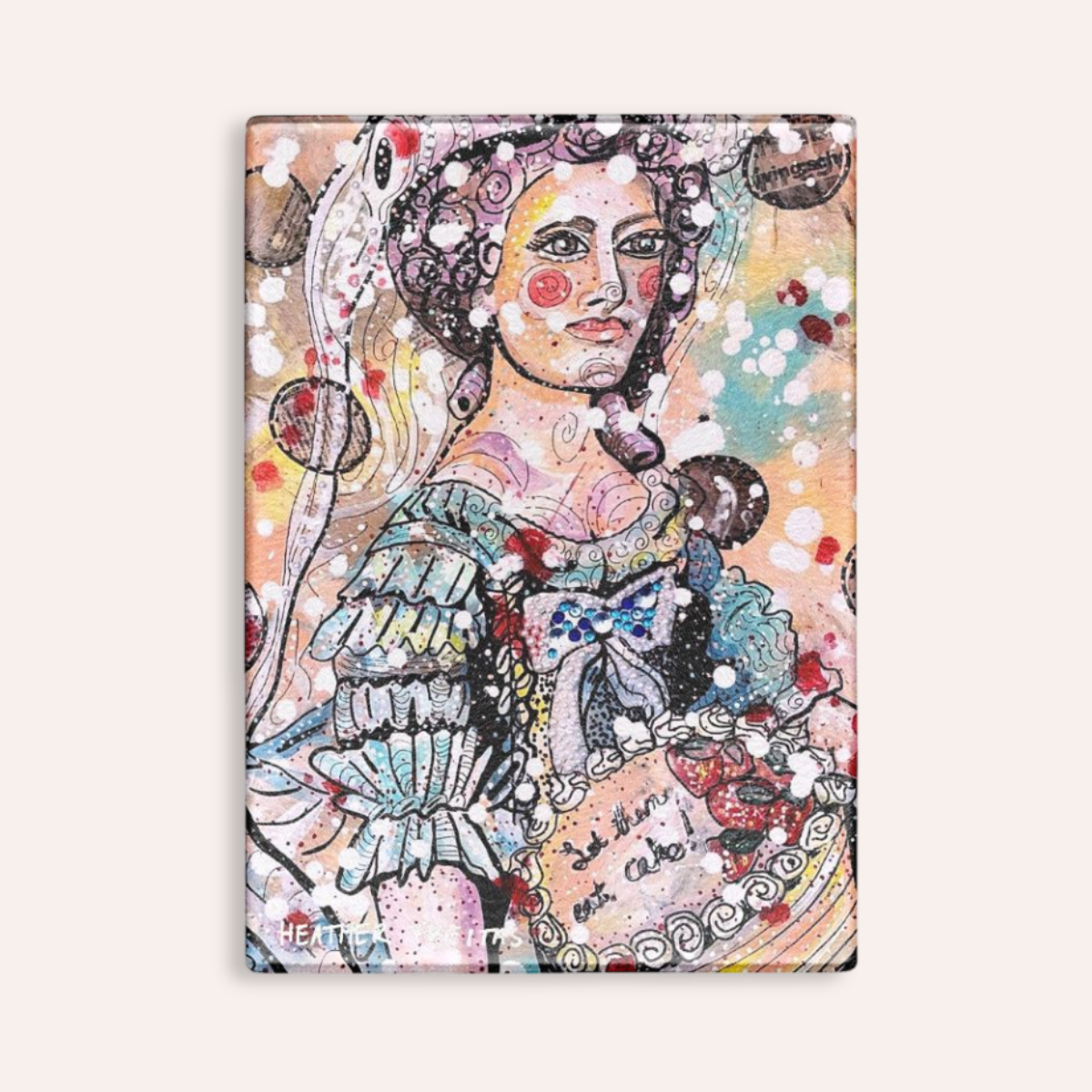 Let Them Eat Cake Glass Chopping Board Trivet
