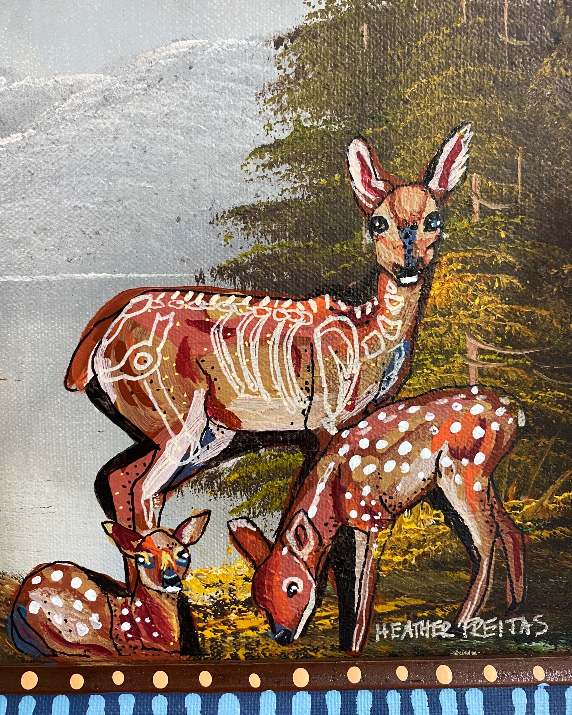 Siren song ( Original Painting - Painted Thrifted Painting ) - Heather Freitas - fine art home deccor
