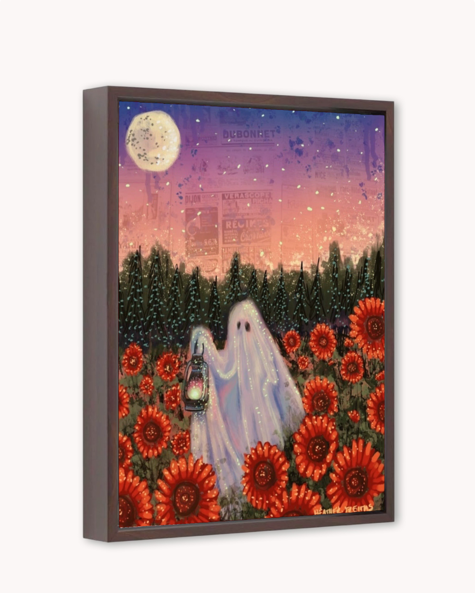 Sunflower Ghost Print