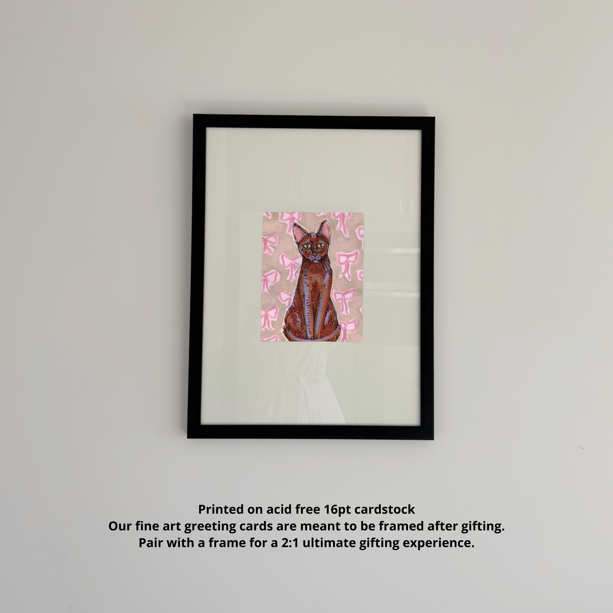 Havana Brown Cat Fine Art Greeting Card