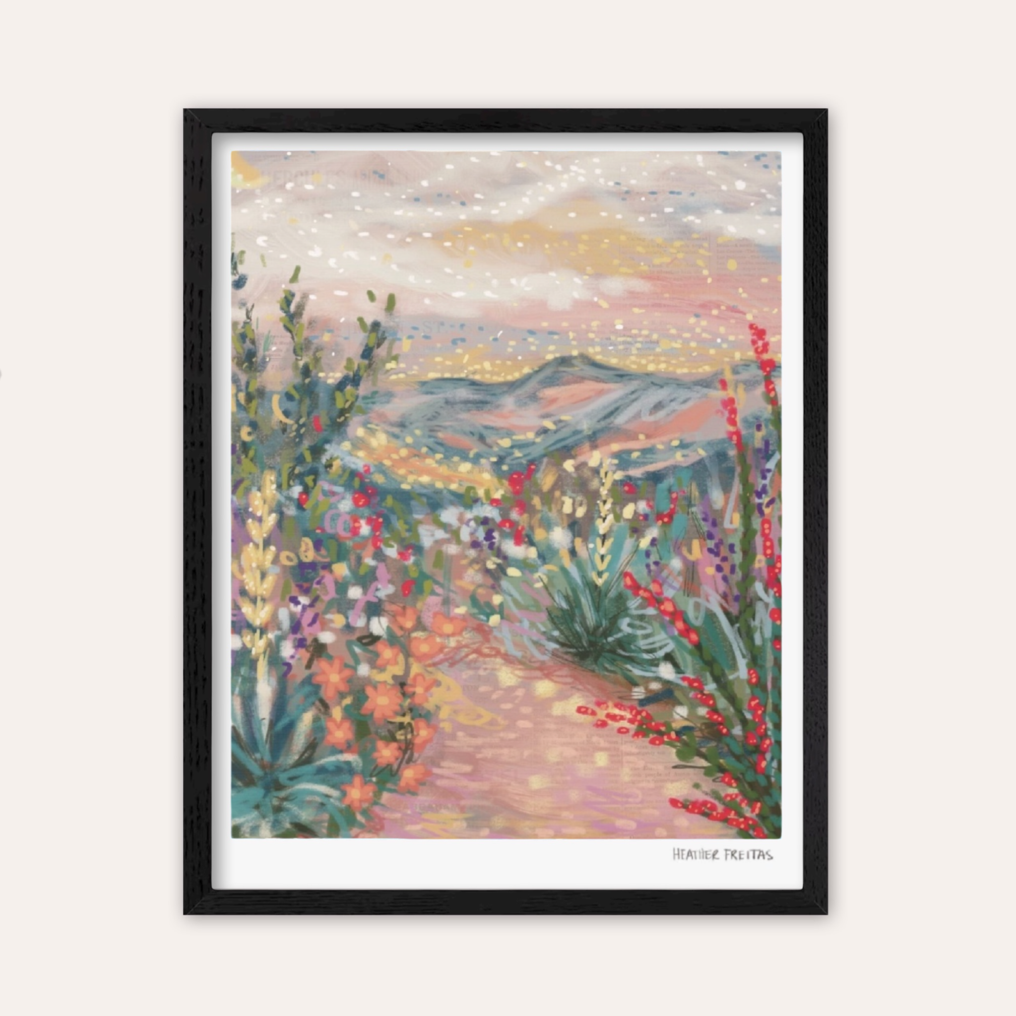 Pastel Desert Trail Fine Art Print