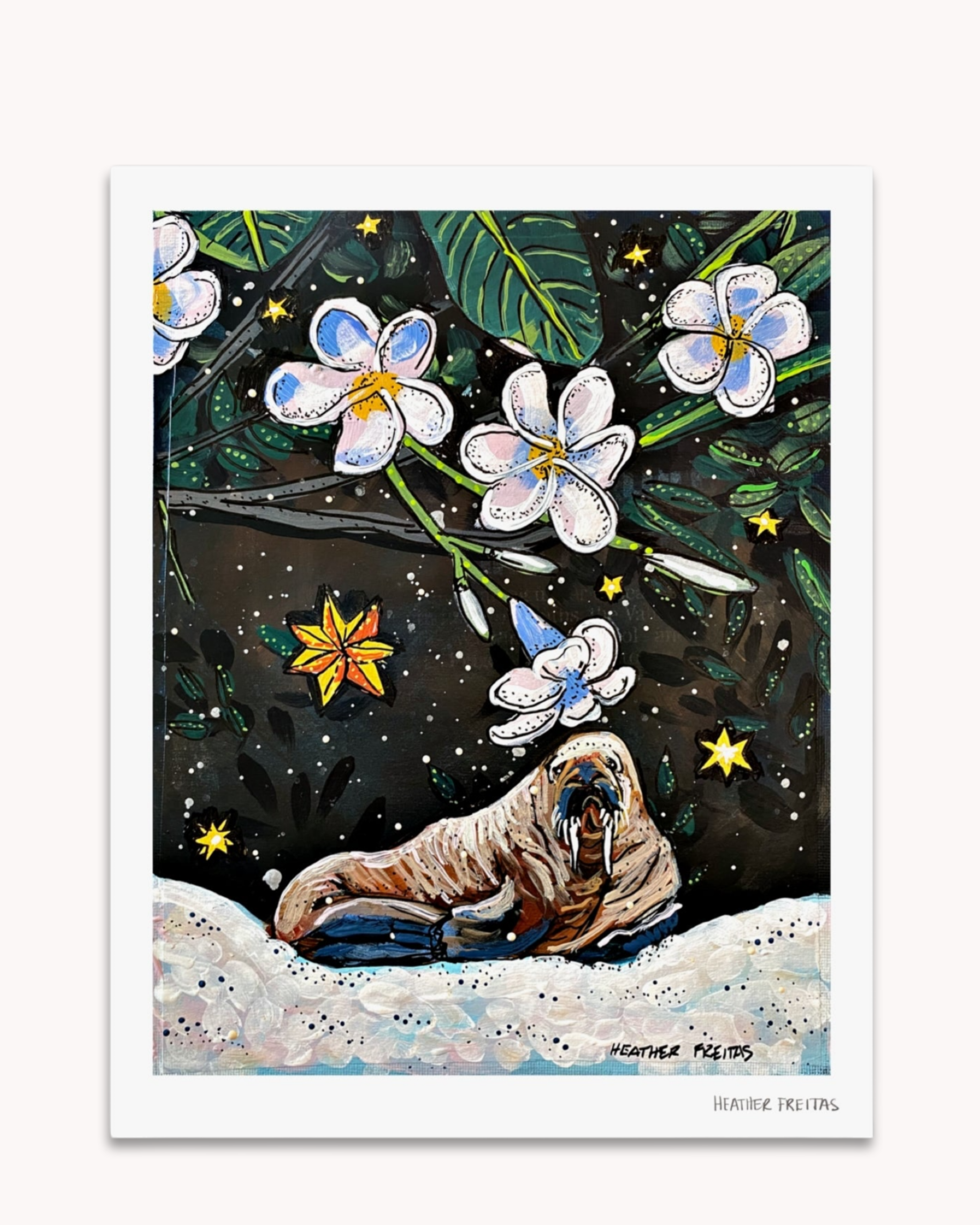 Plumeria Walrus Fine Art Print