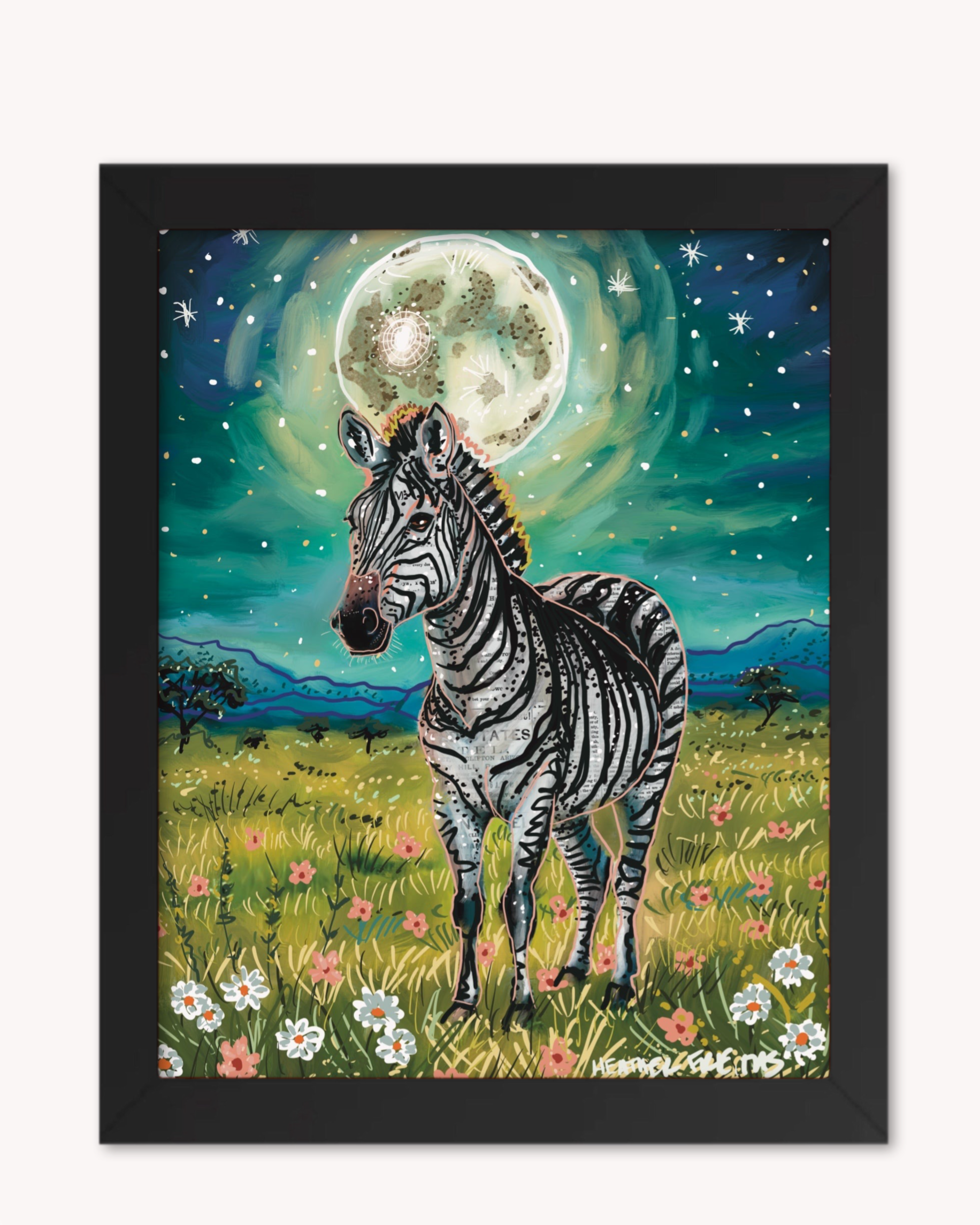 Floral Zebra Print