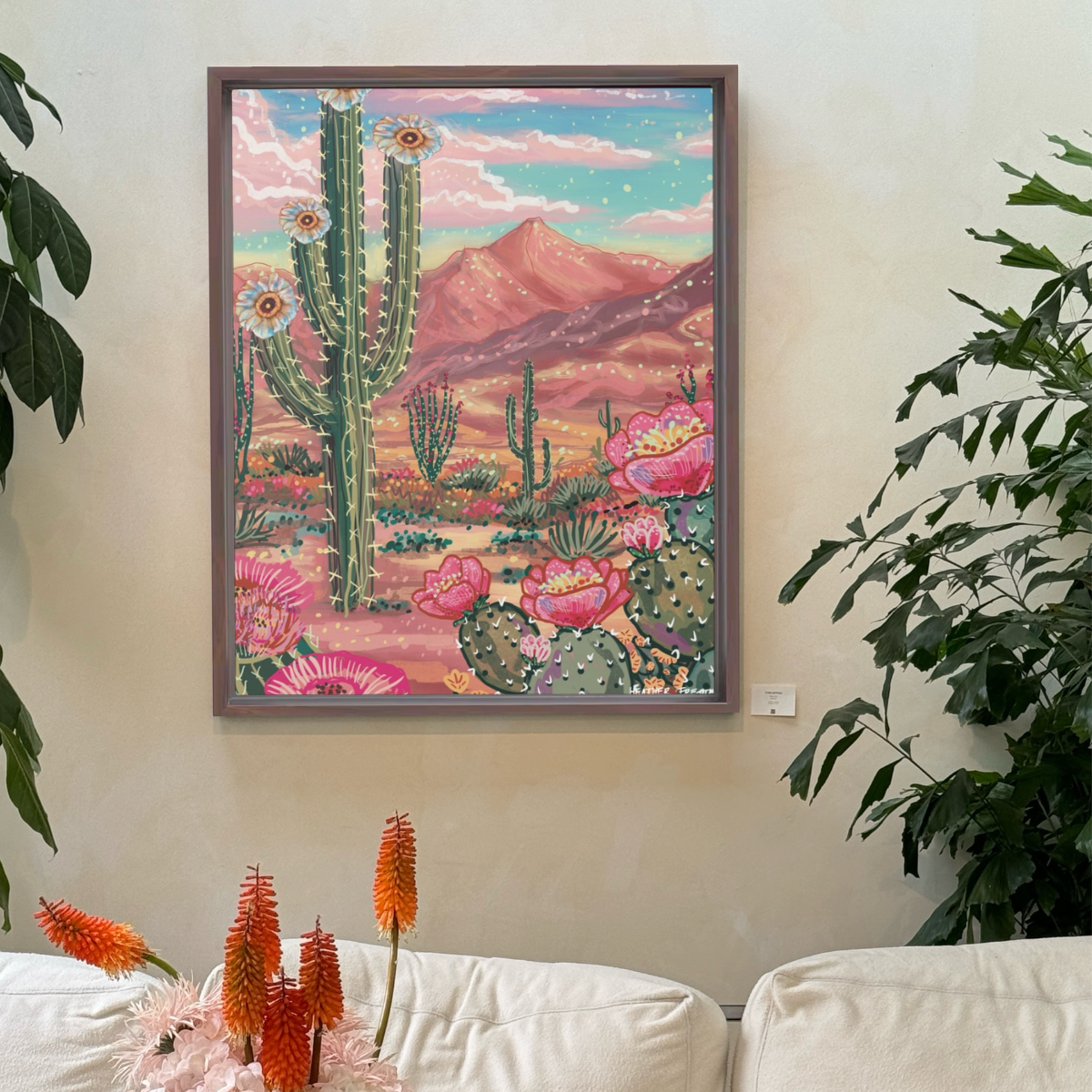 Southwest Paradise Framed Fine Art Canvas Print