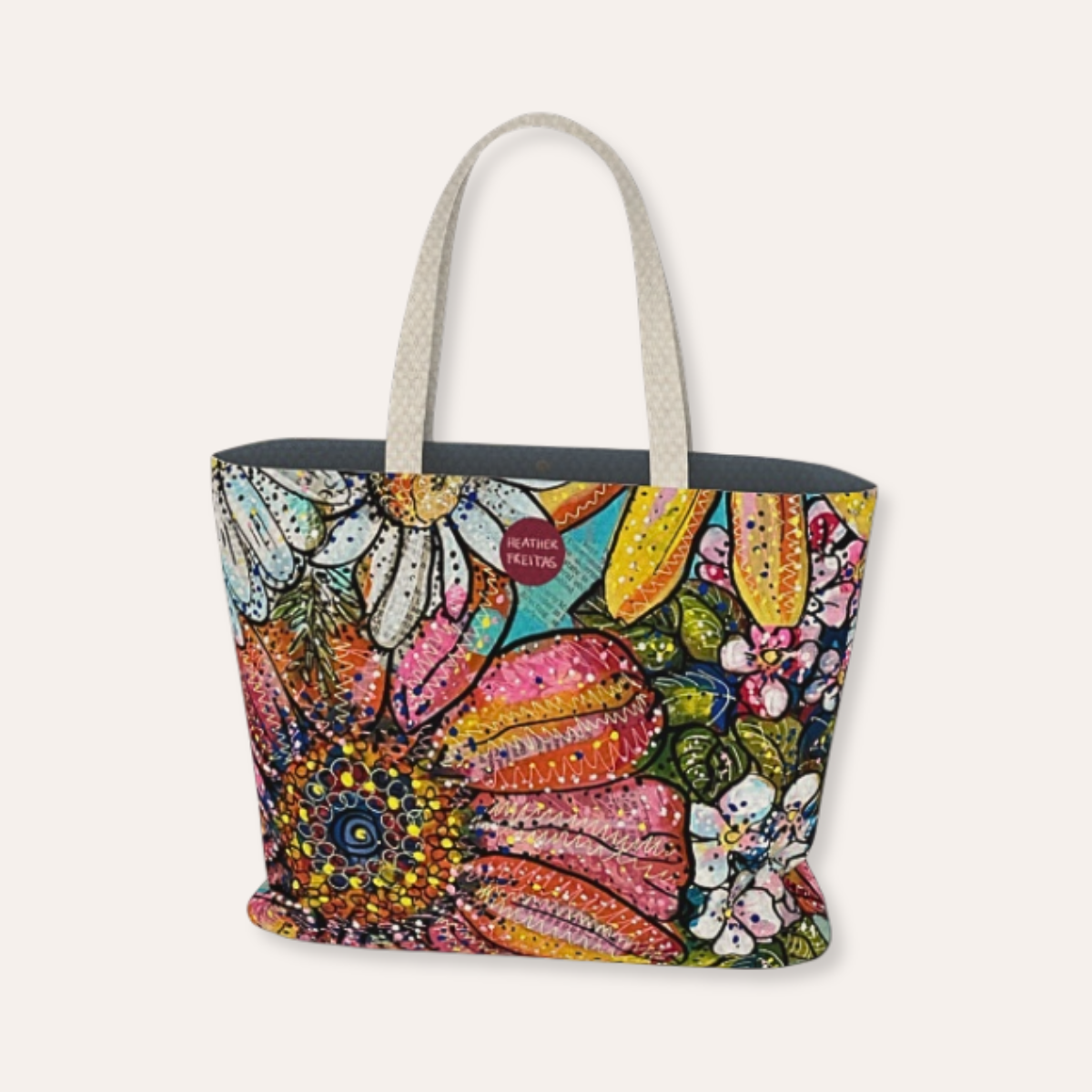 Flower Power Red Edition Oversized Tote