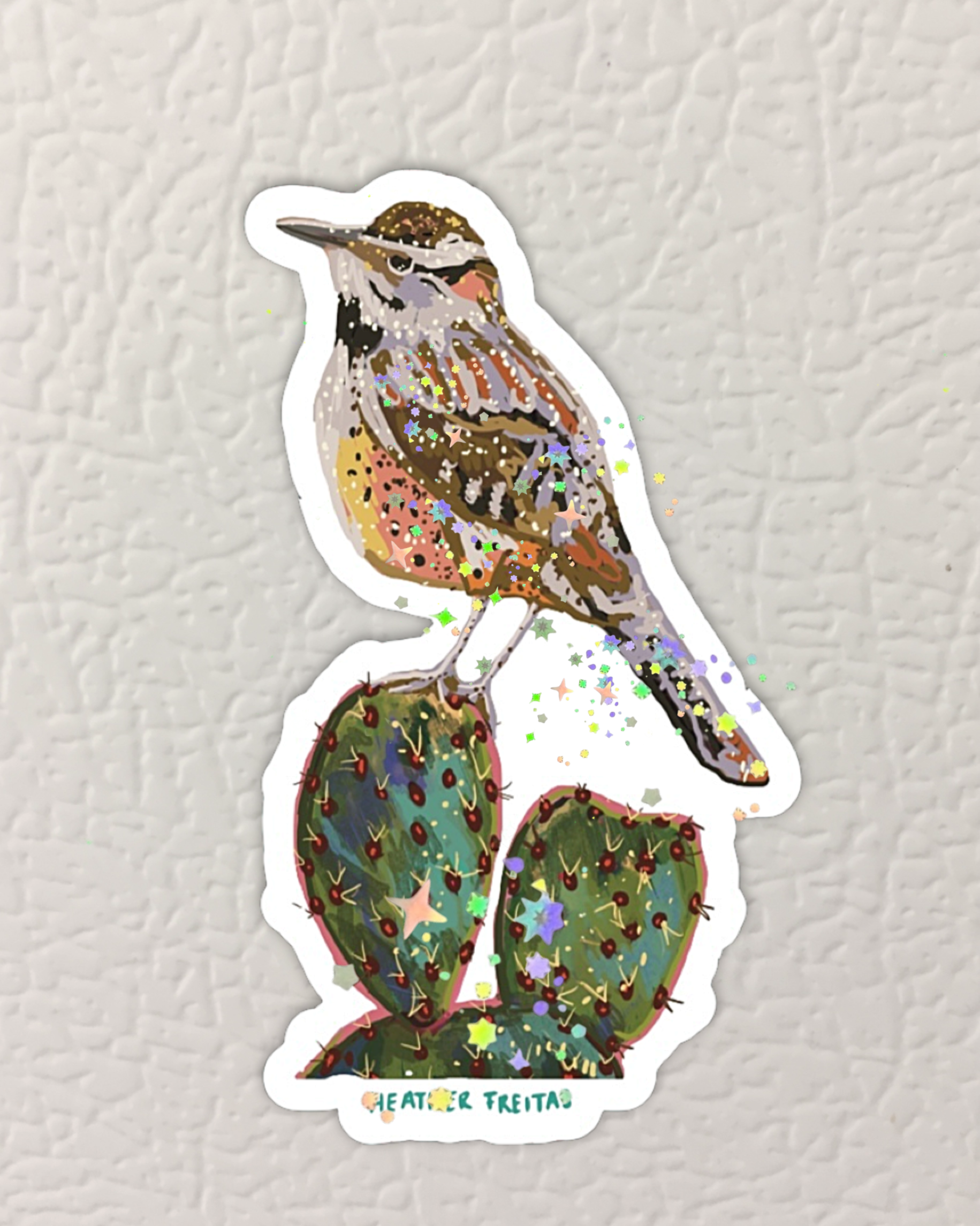 Cactus Wren Magnet ( Die-Cut )