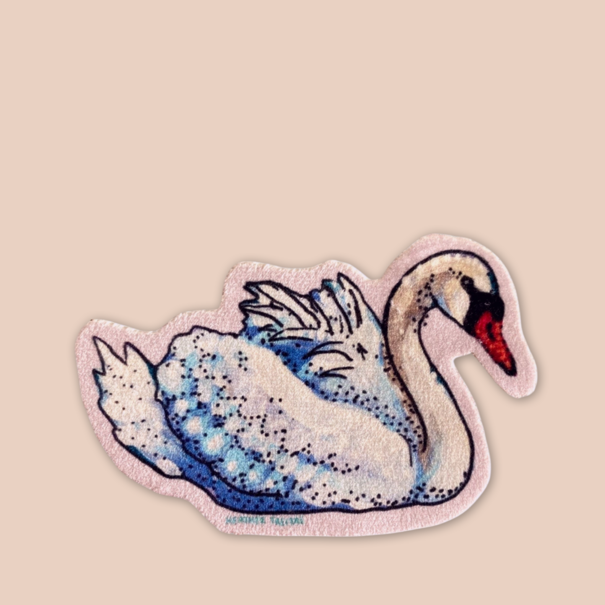 Swan - Sew On Velveteen Patch