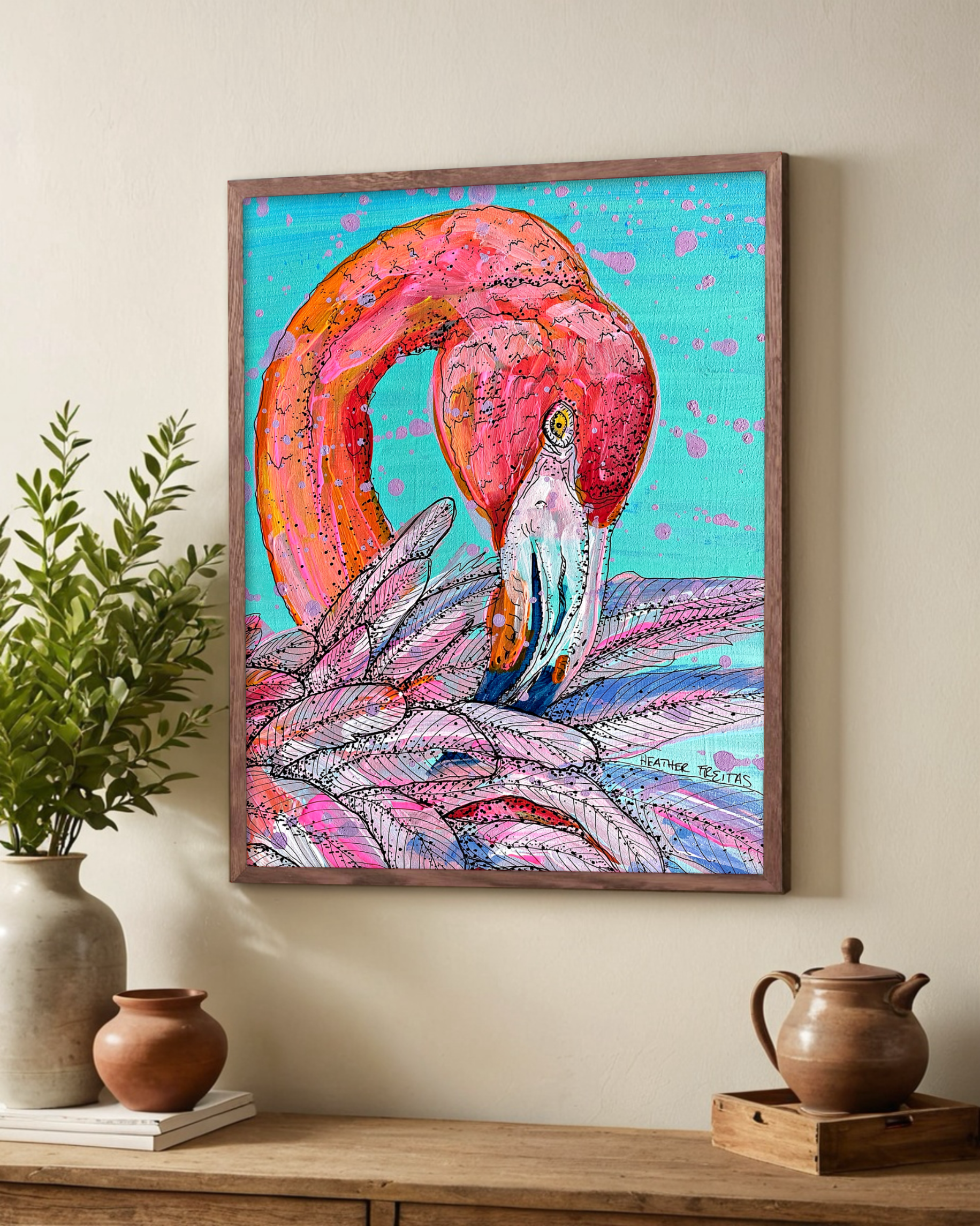 Garnet Flamingo - Economy Print