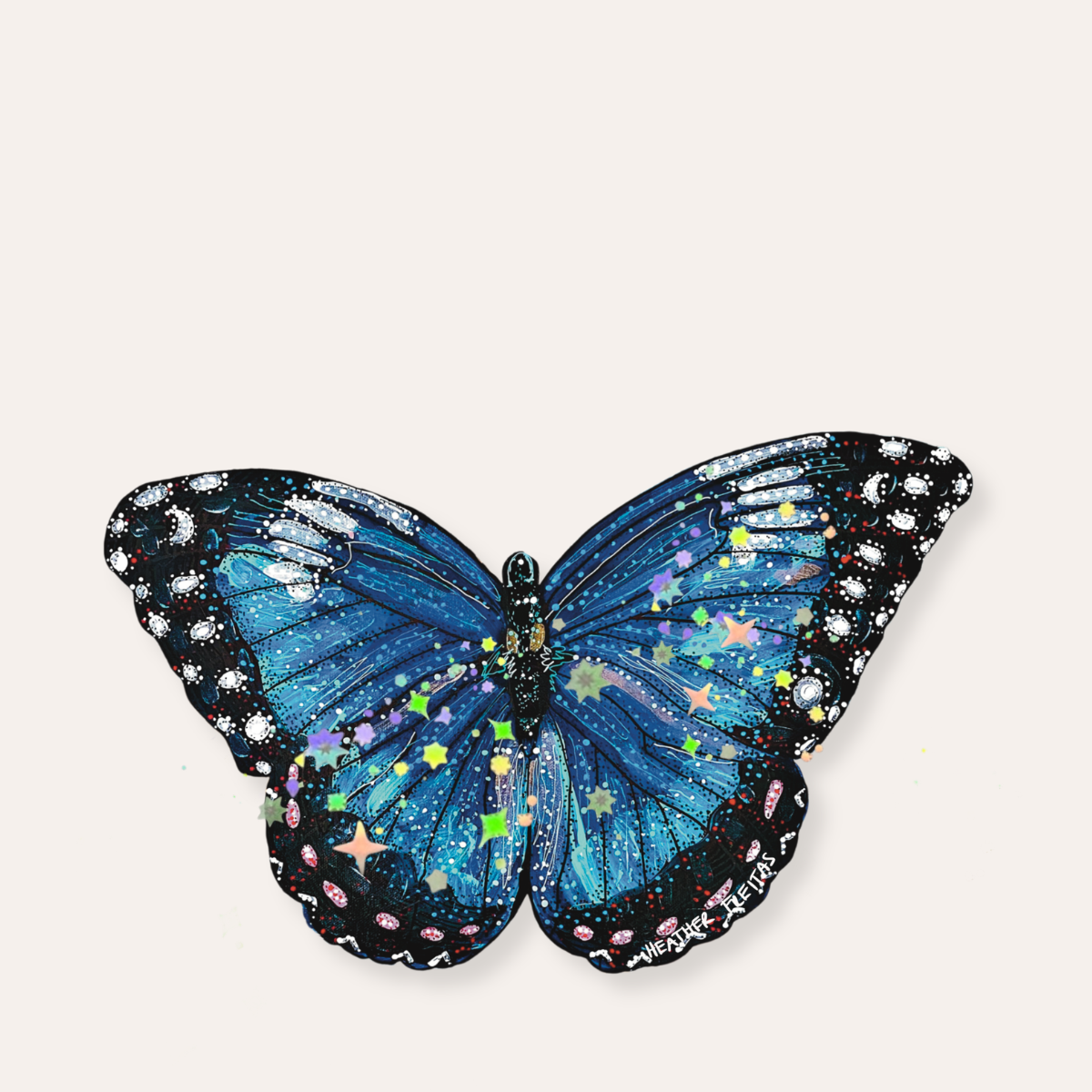 Blue Butterfly Sticker