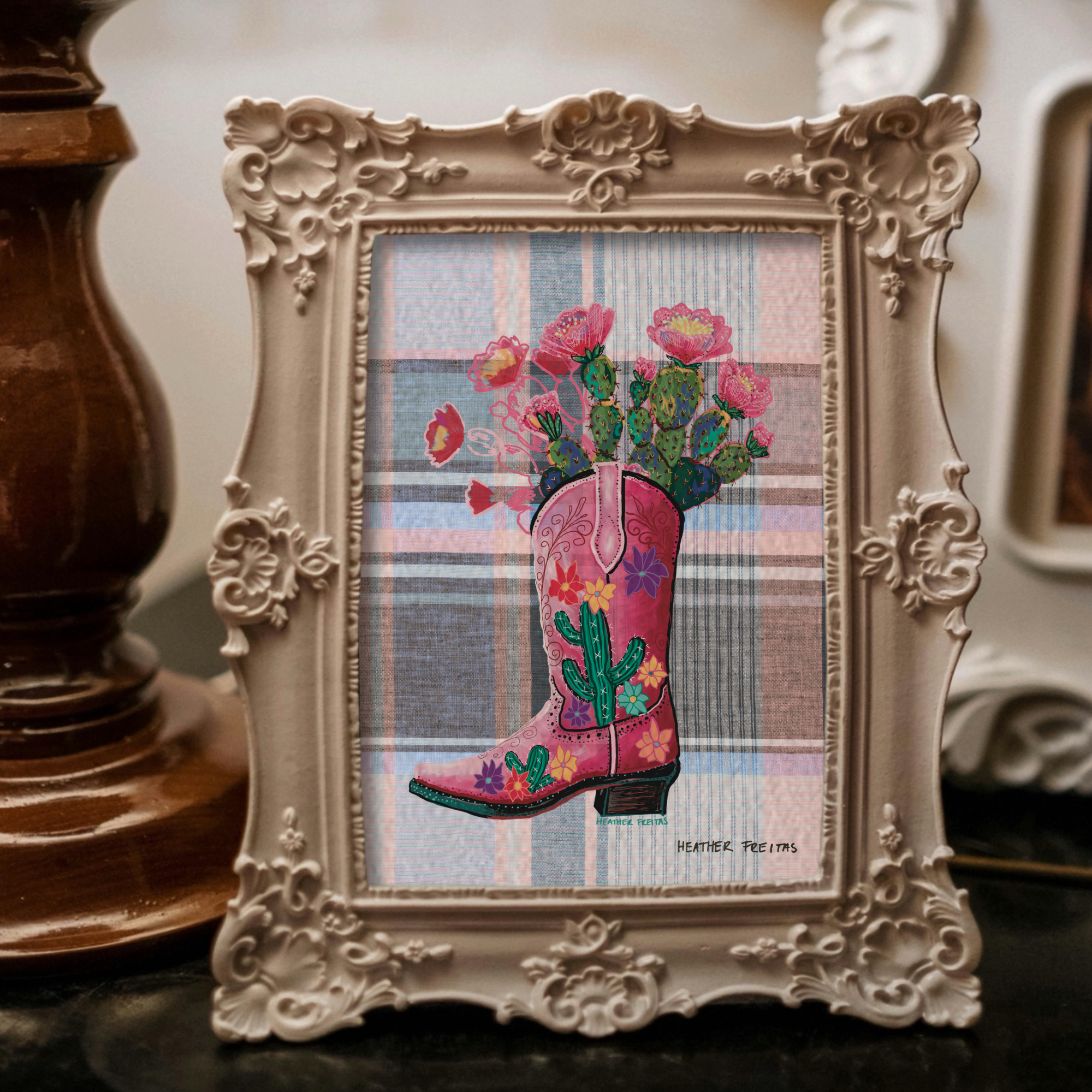 Cactus Boot Mini Fine Art Print