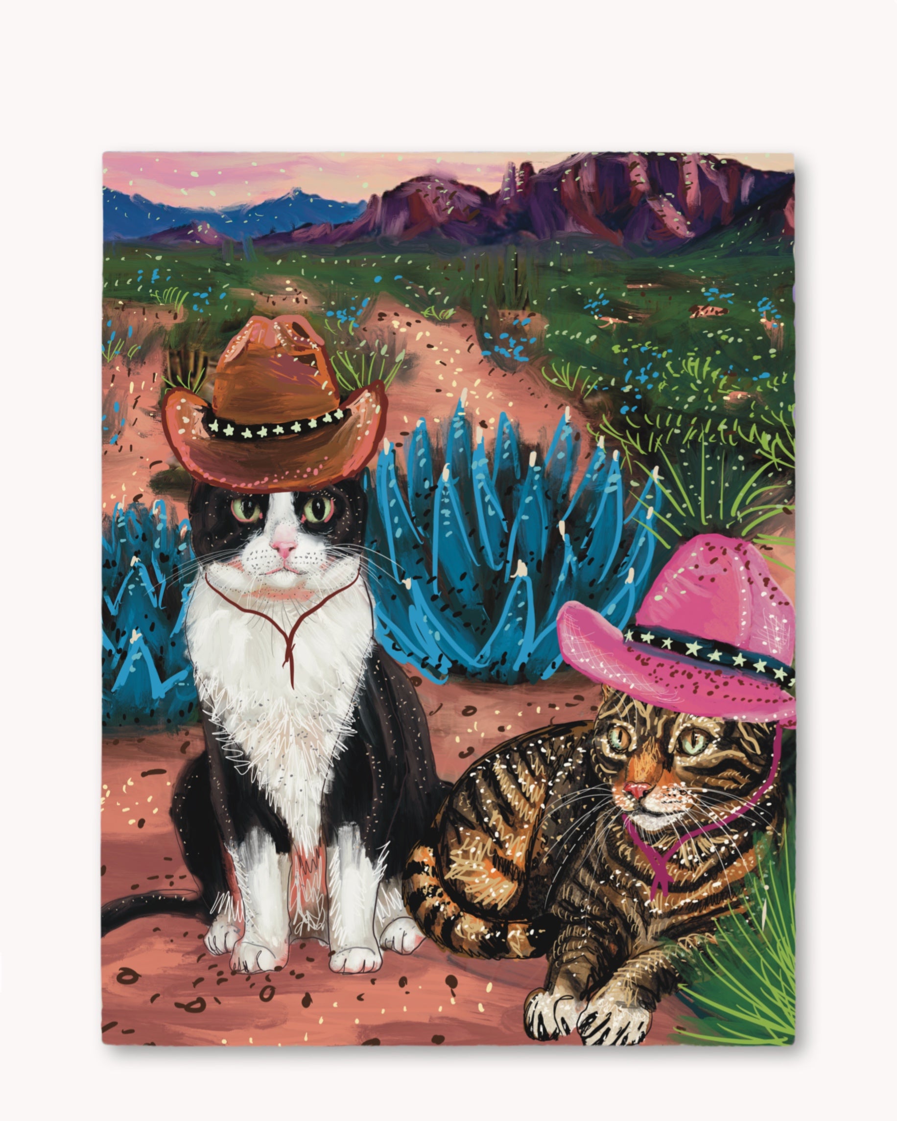 Cowboy Cats Print
