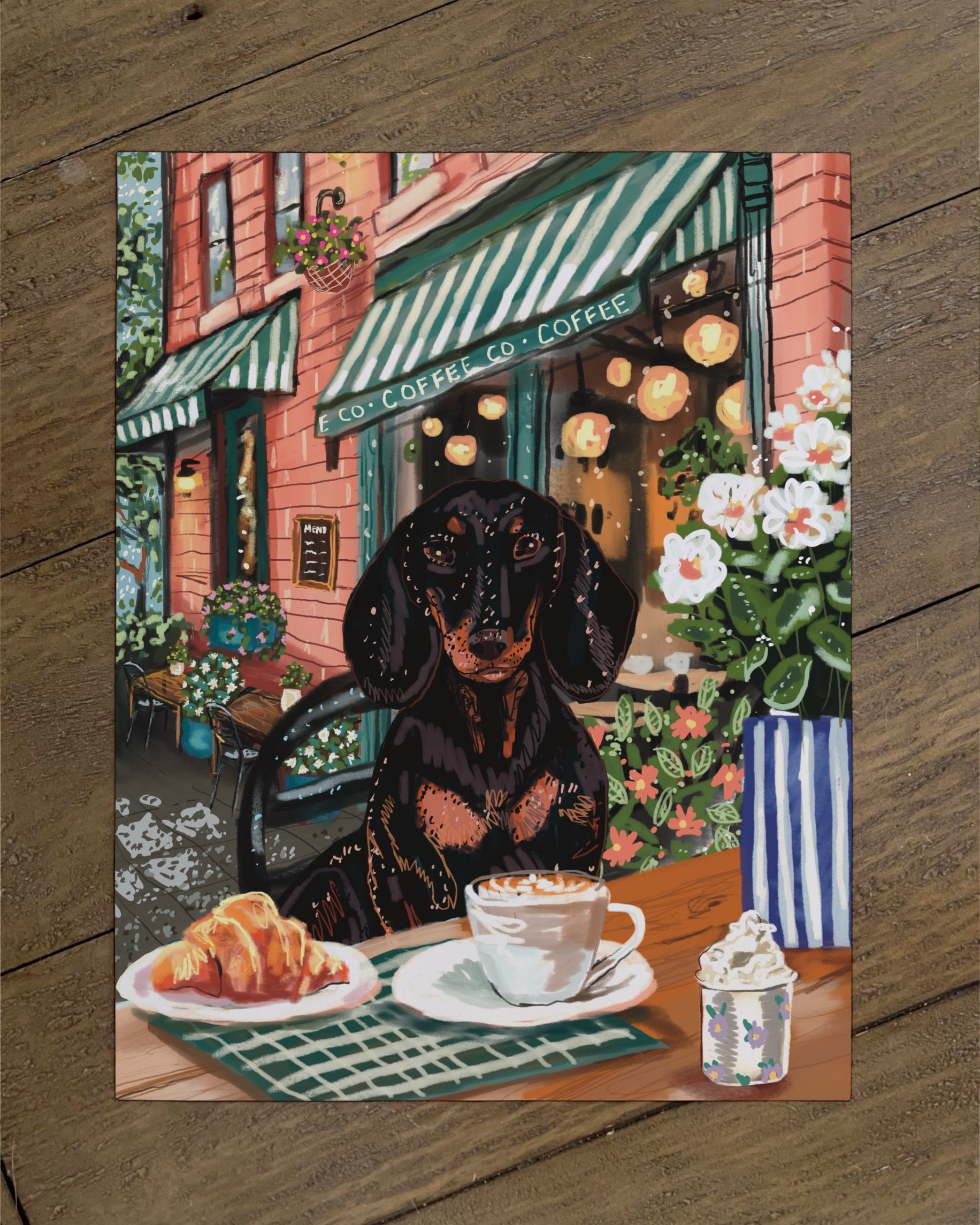 Dachshund - Build Your Own Pet Portrait Print