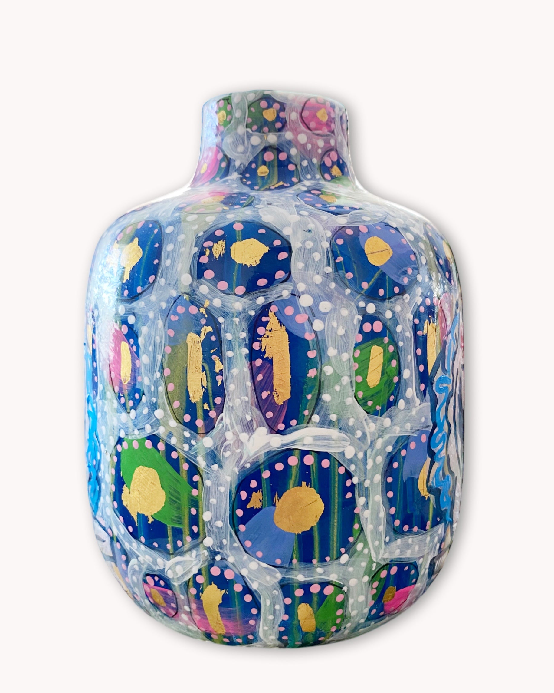 Unicorn Hand Painted Dry Vase