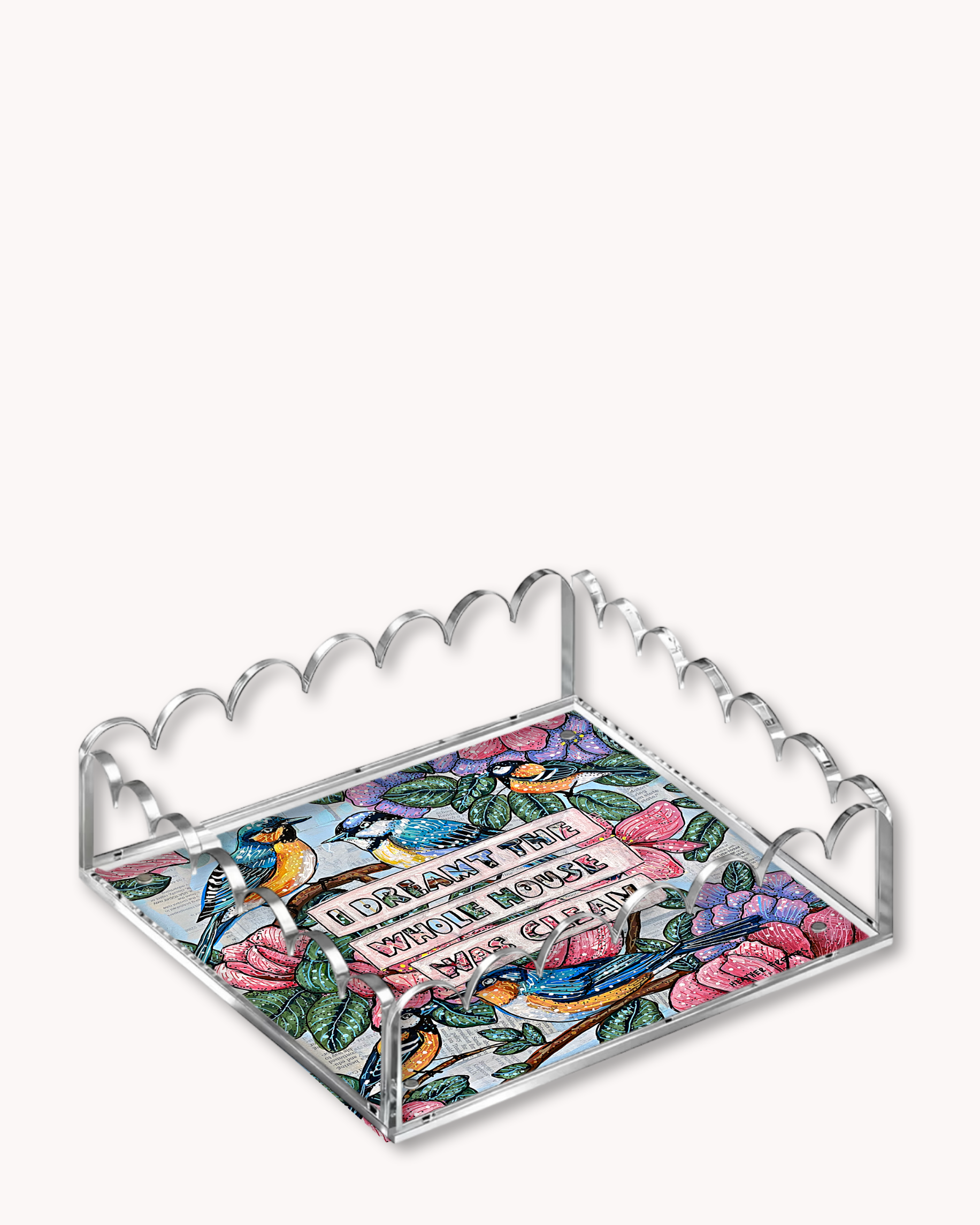 I Dreamt The Whole House Was Clean Acrylic Tray