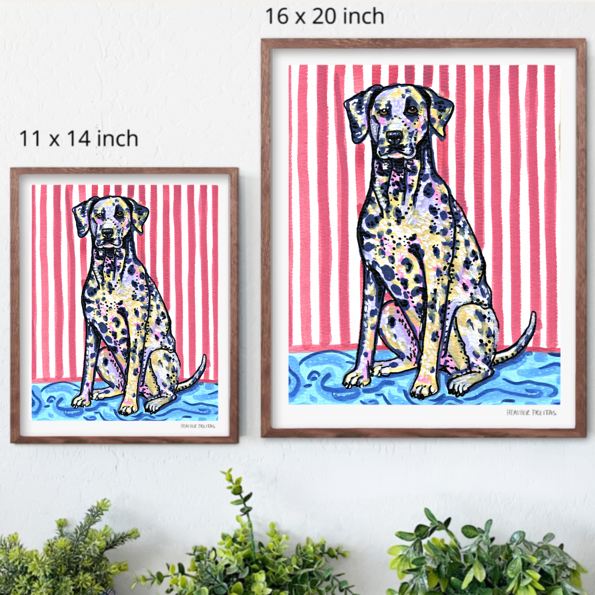 Dalmatian Dog Hand Signed Fine Art Print