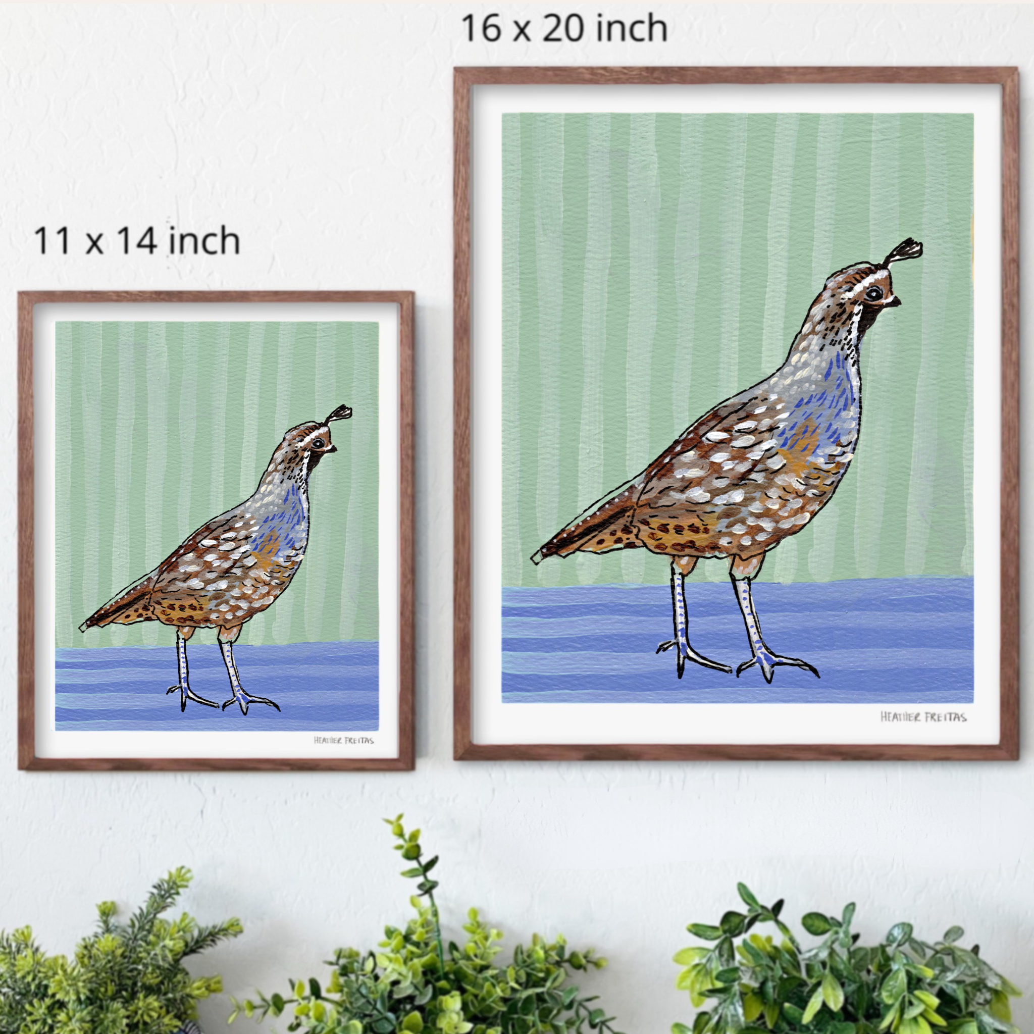 Quail Hand Signed Fine Art Print
