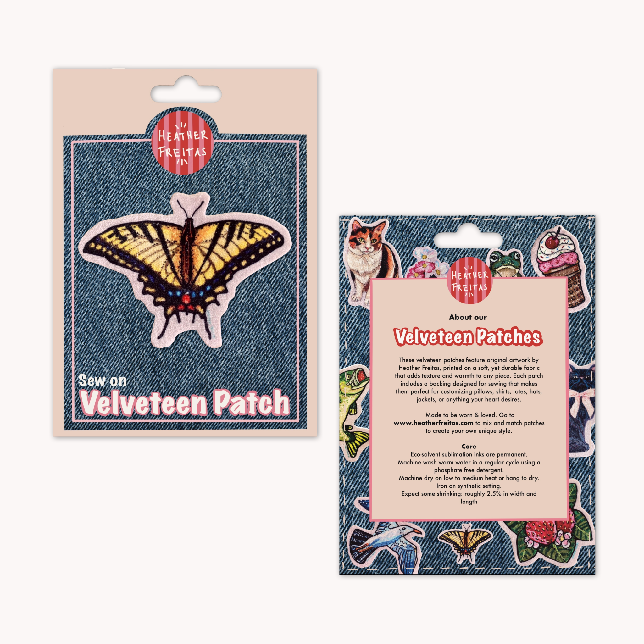 Yellow Swallowtail - Sew On Velveteen Patch