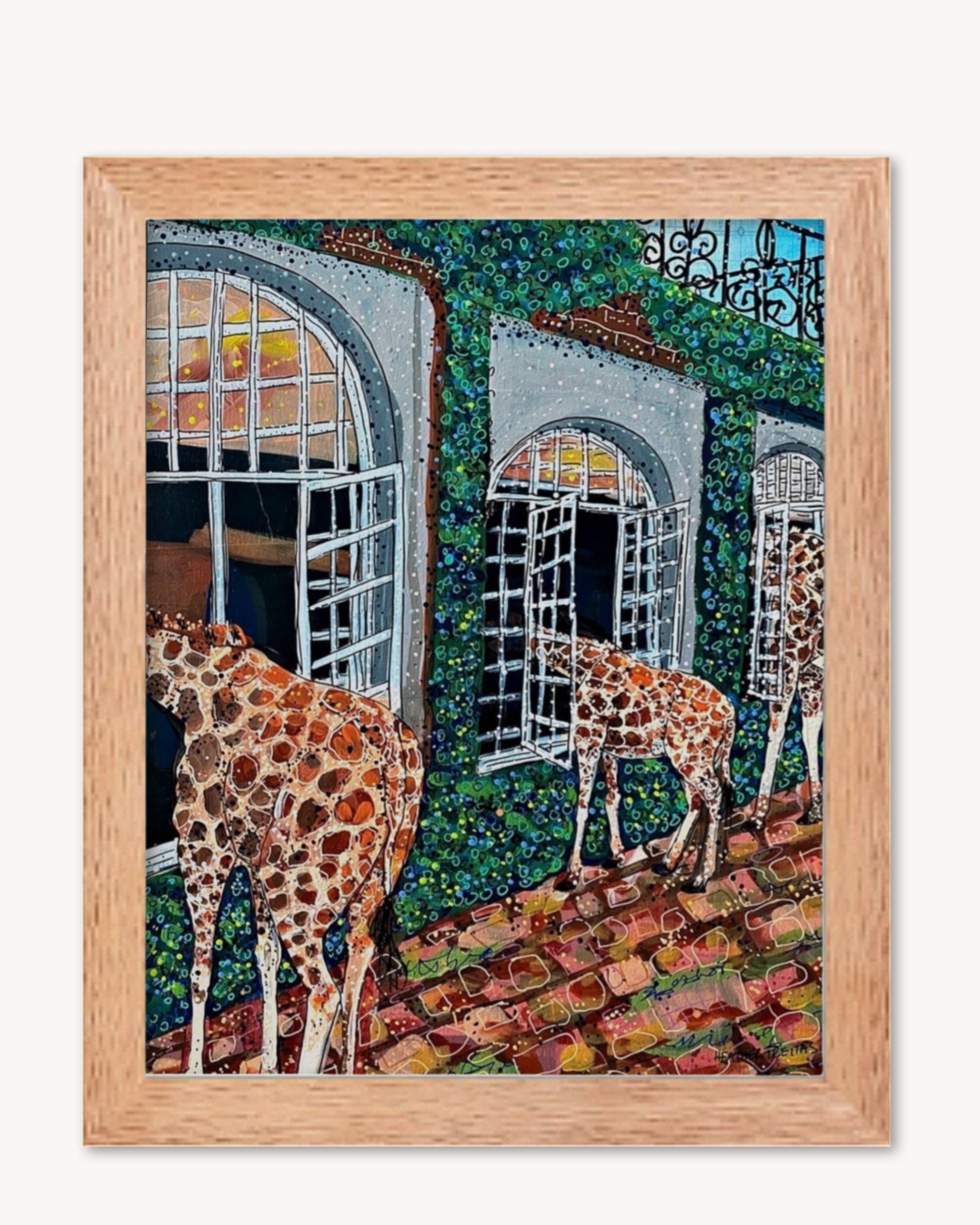 Fine Dining Giraffe Print