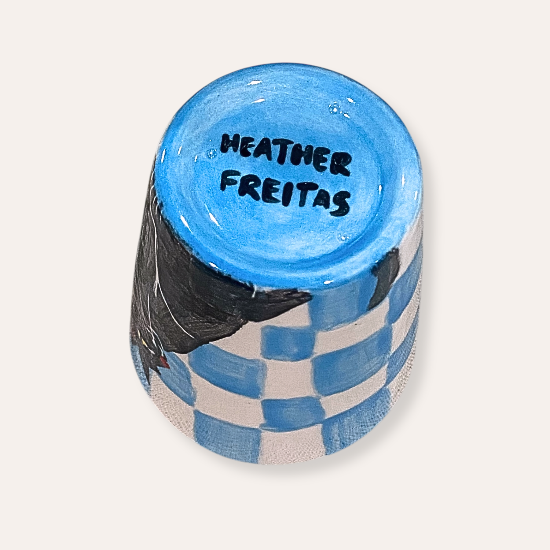 Black Cat Hand Painted Ceramic Shot Glass