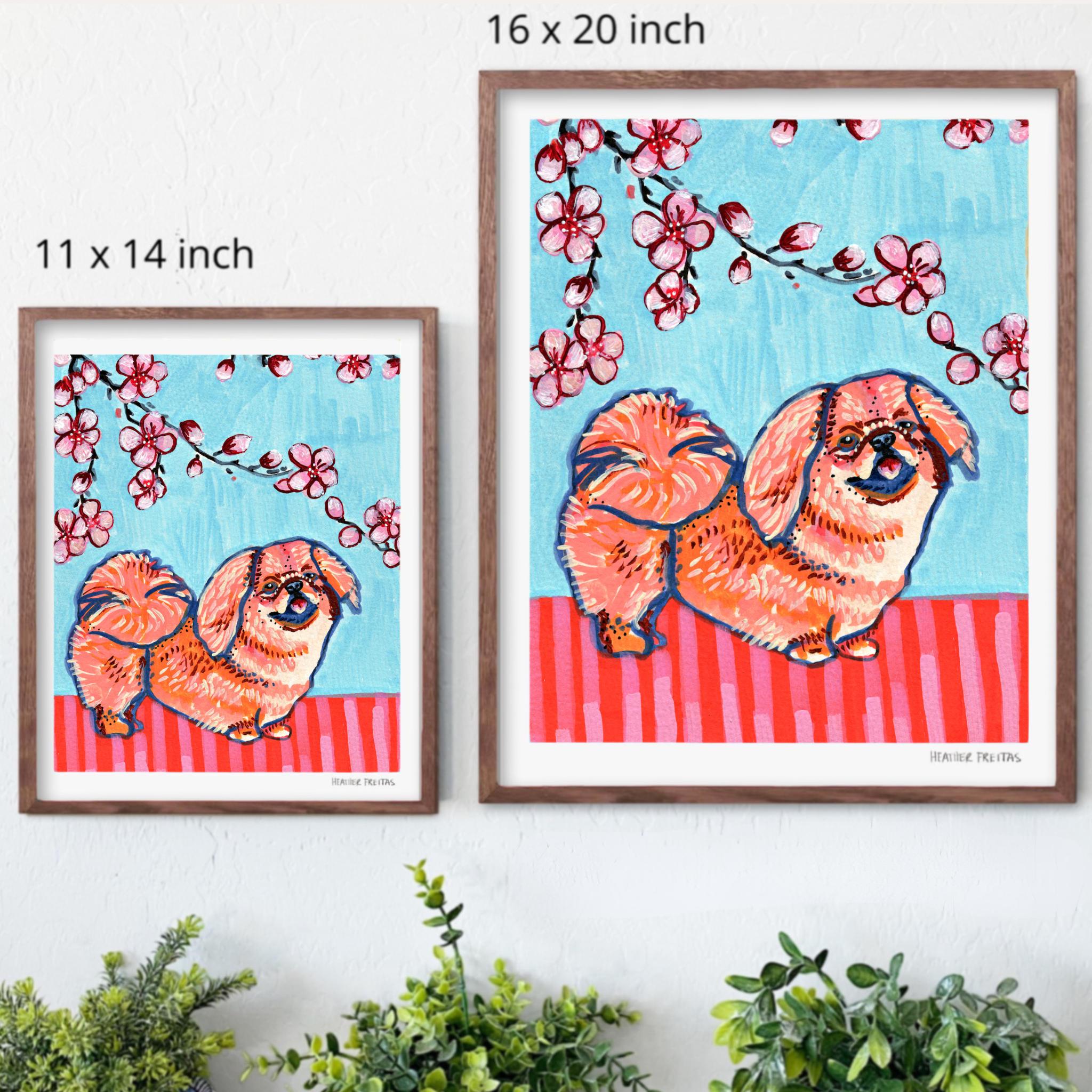 Pekingese Dog Hand Signed Fine Art Print