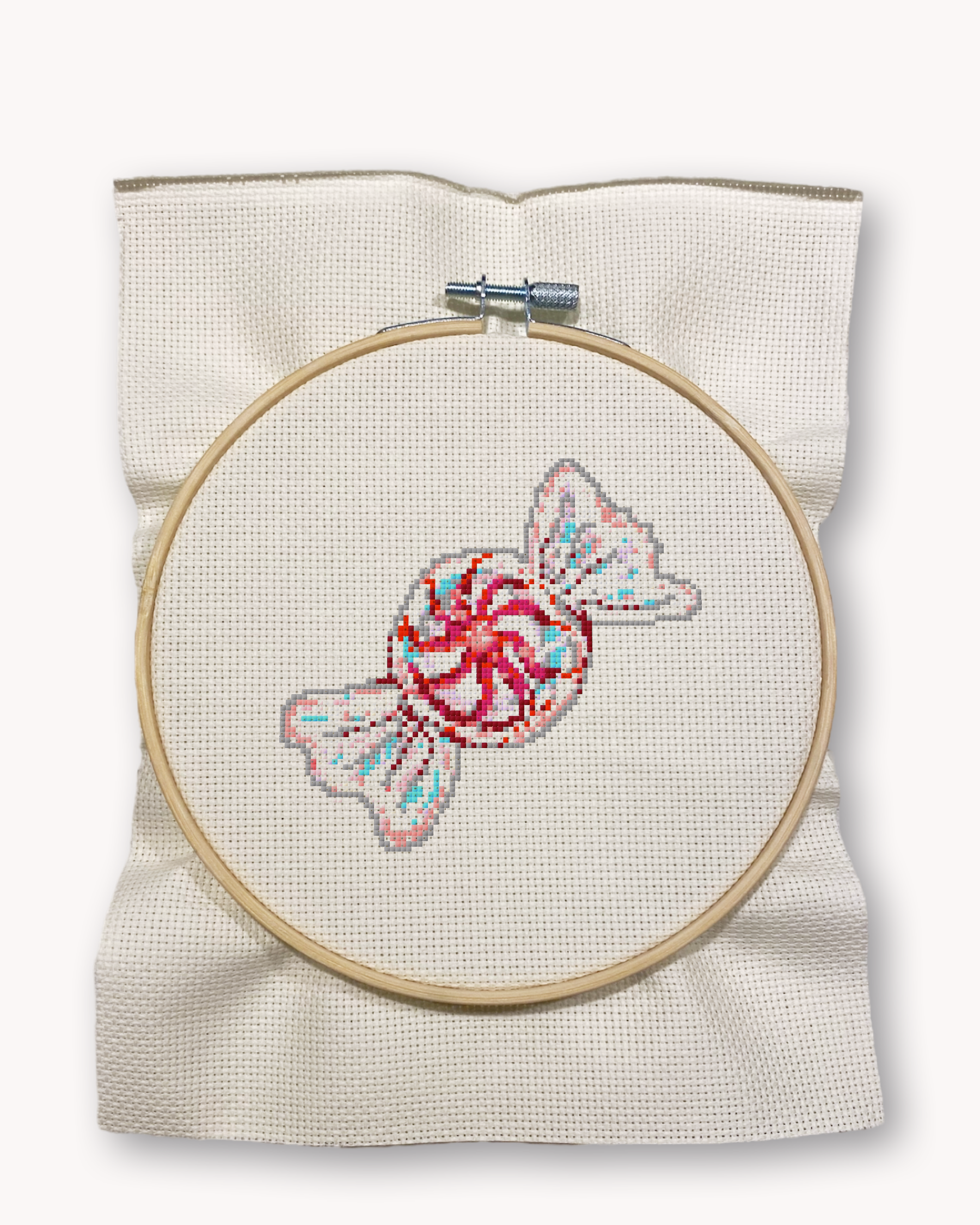 Peppermint Cross Stitch Kit ( LG 4 inch ( 5 inch )