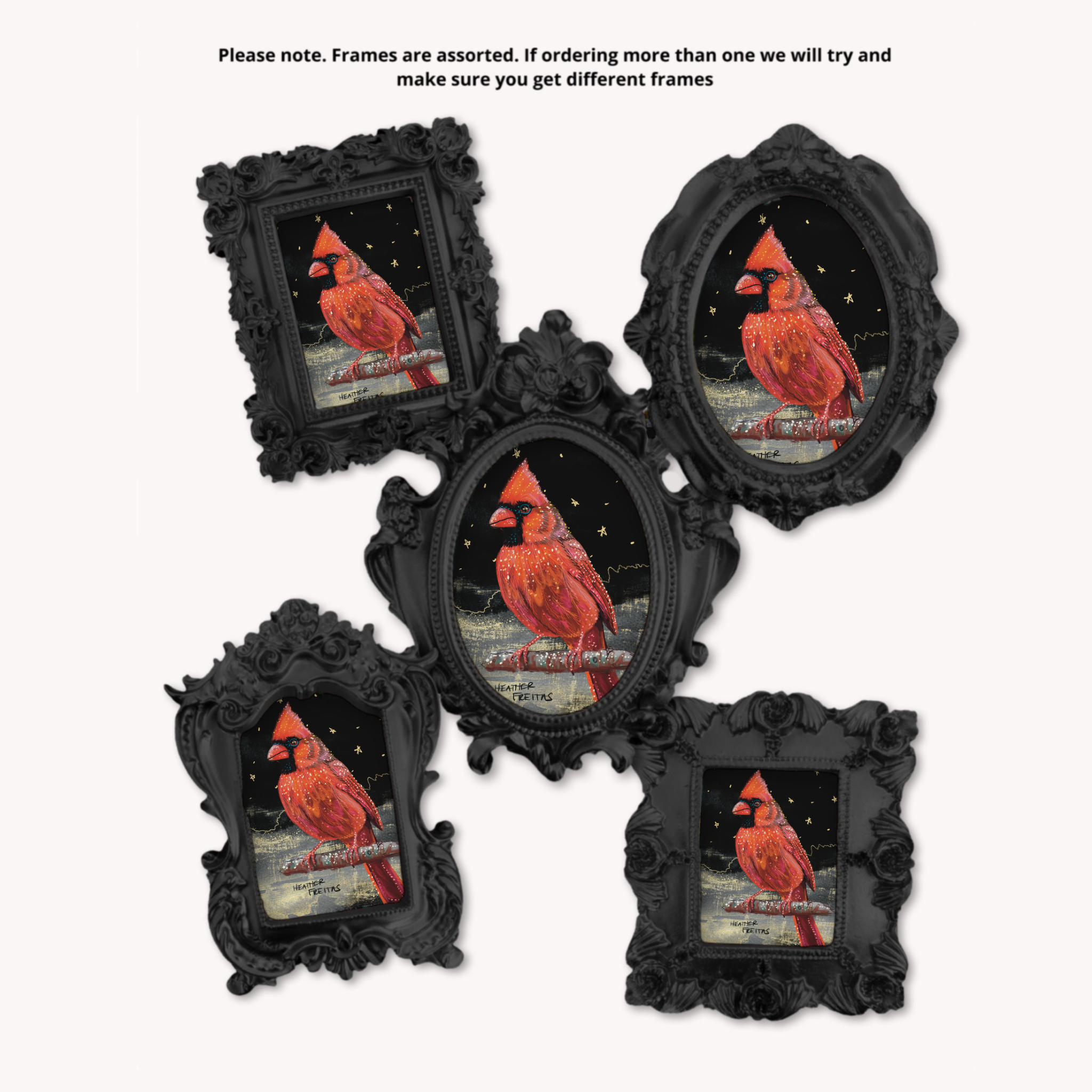 Cardinal Framed Small Magnet