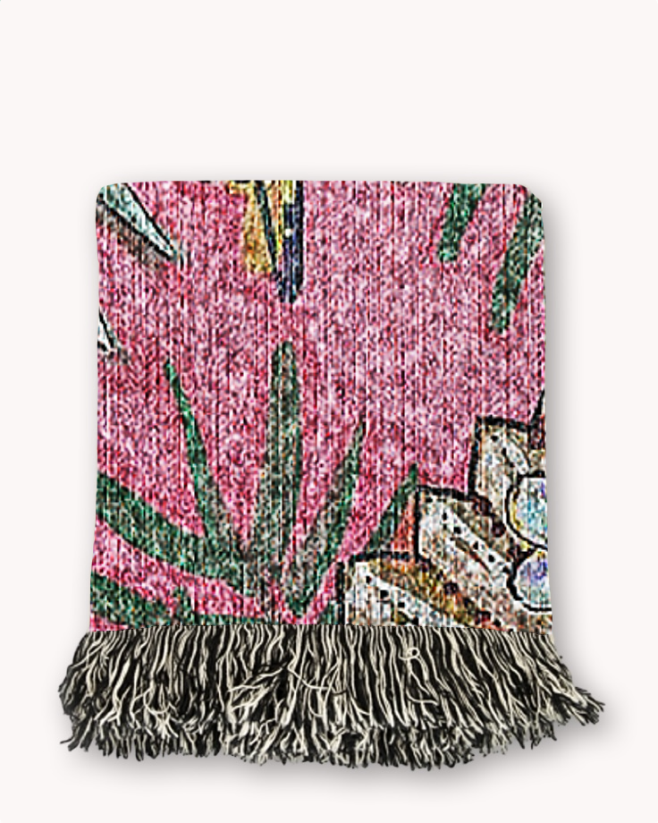Parrot Paradise Woven Blanket Tapestry