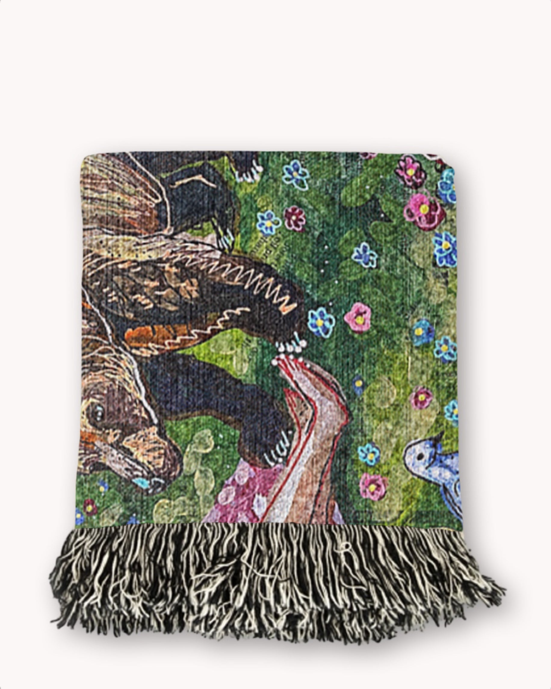 Picnic With A Bear Woven Blanket
