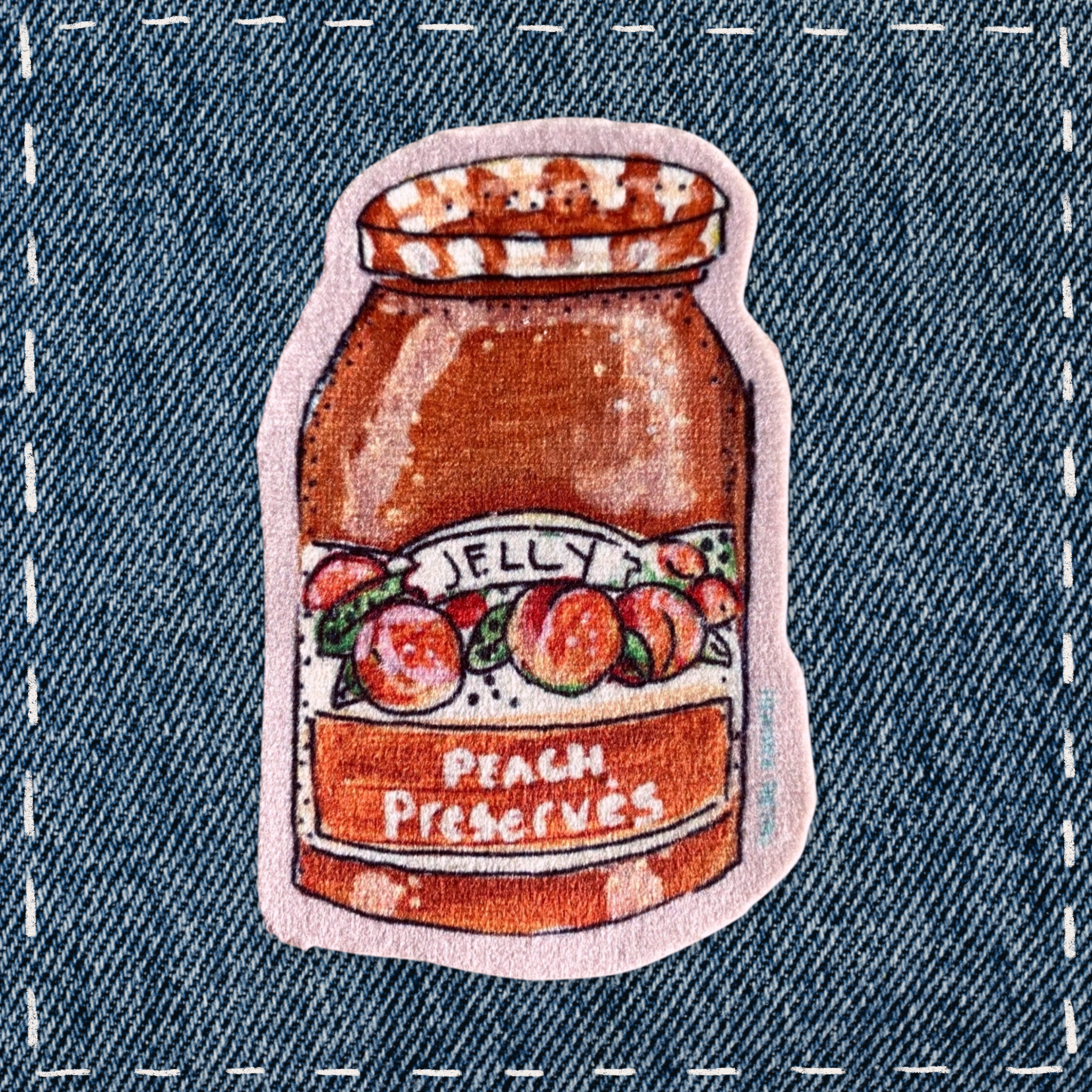Peach Preserves - Sew On Velveteen Patch