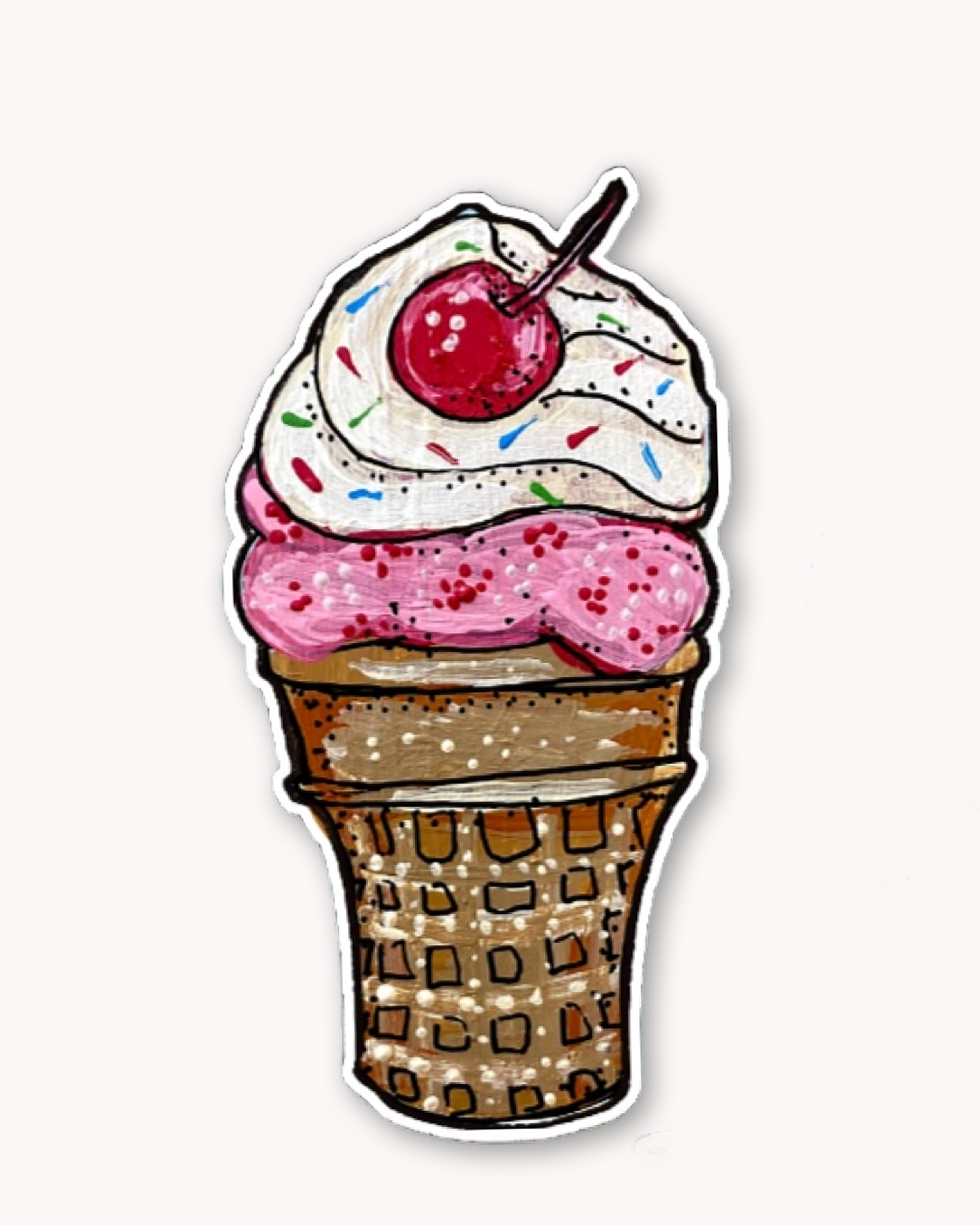 Strawberry Cone Sticker