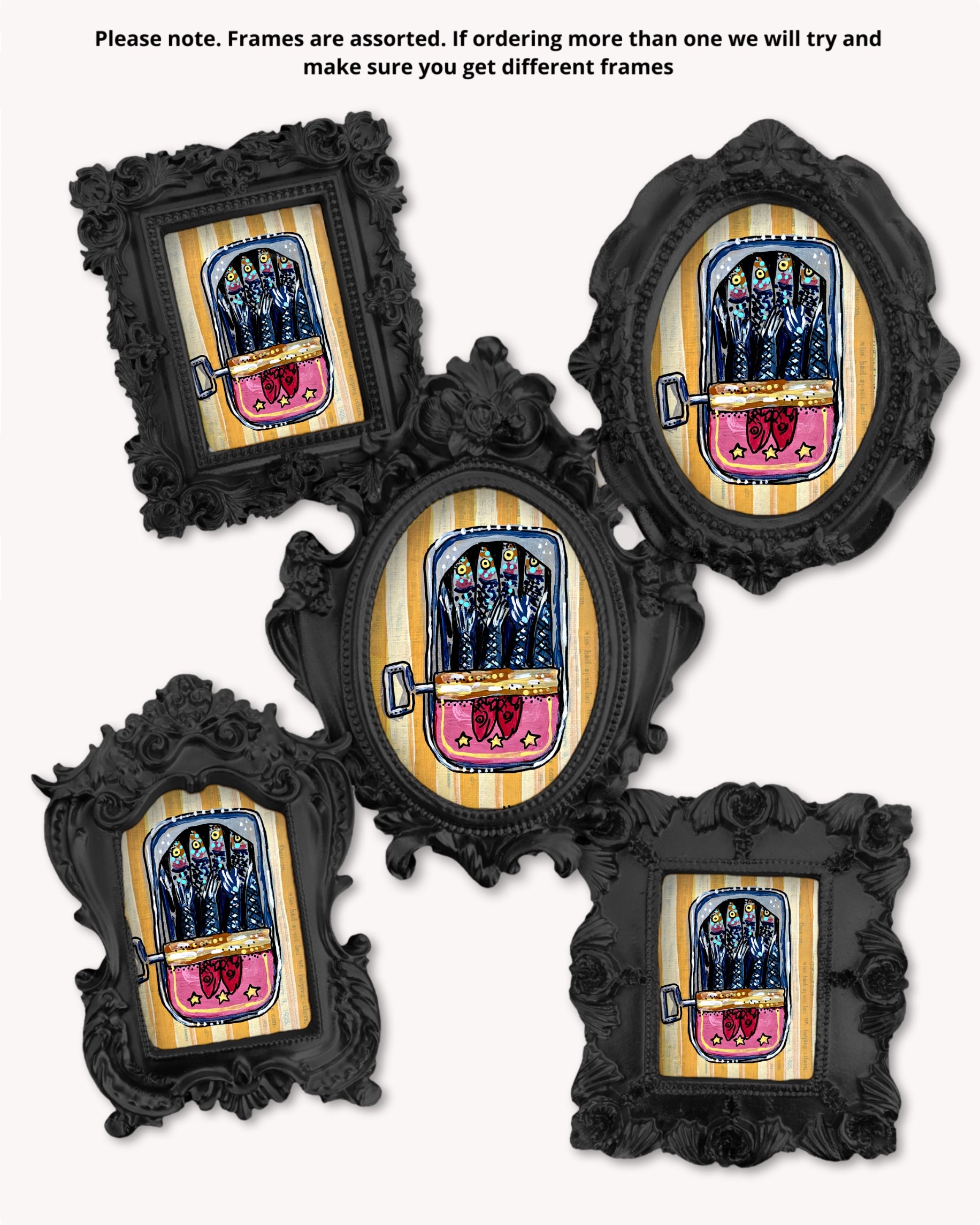 Sardines - Mini framed print